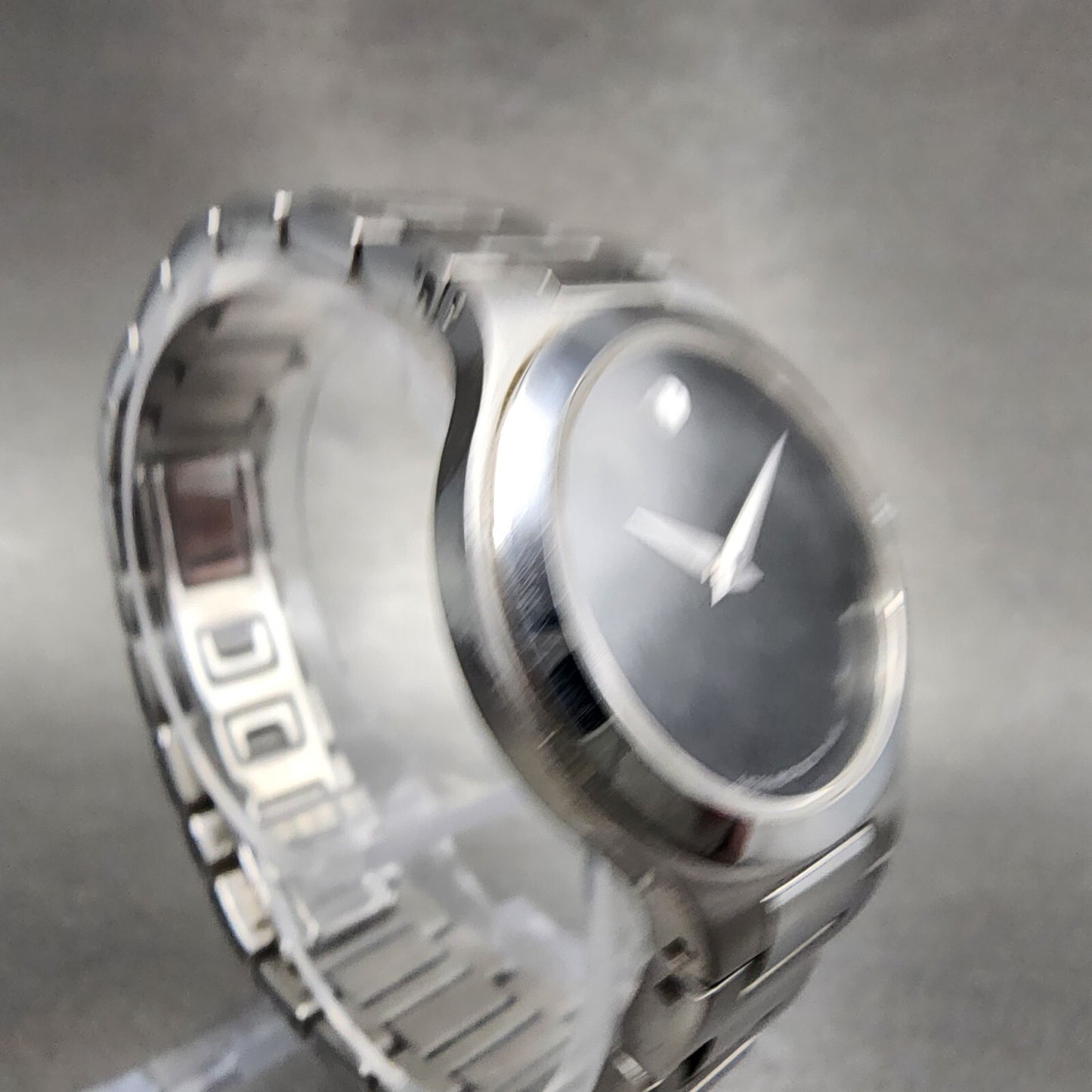 Movado Museum Watch Women 28mm Black Dial Stainless Steel Round New Battery