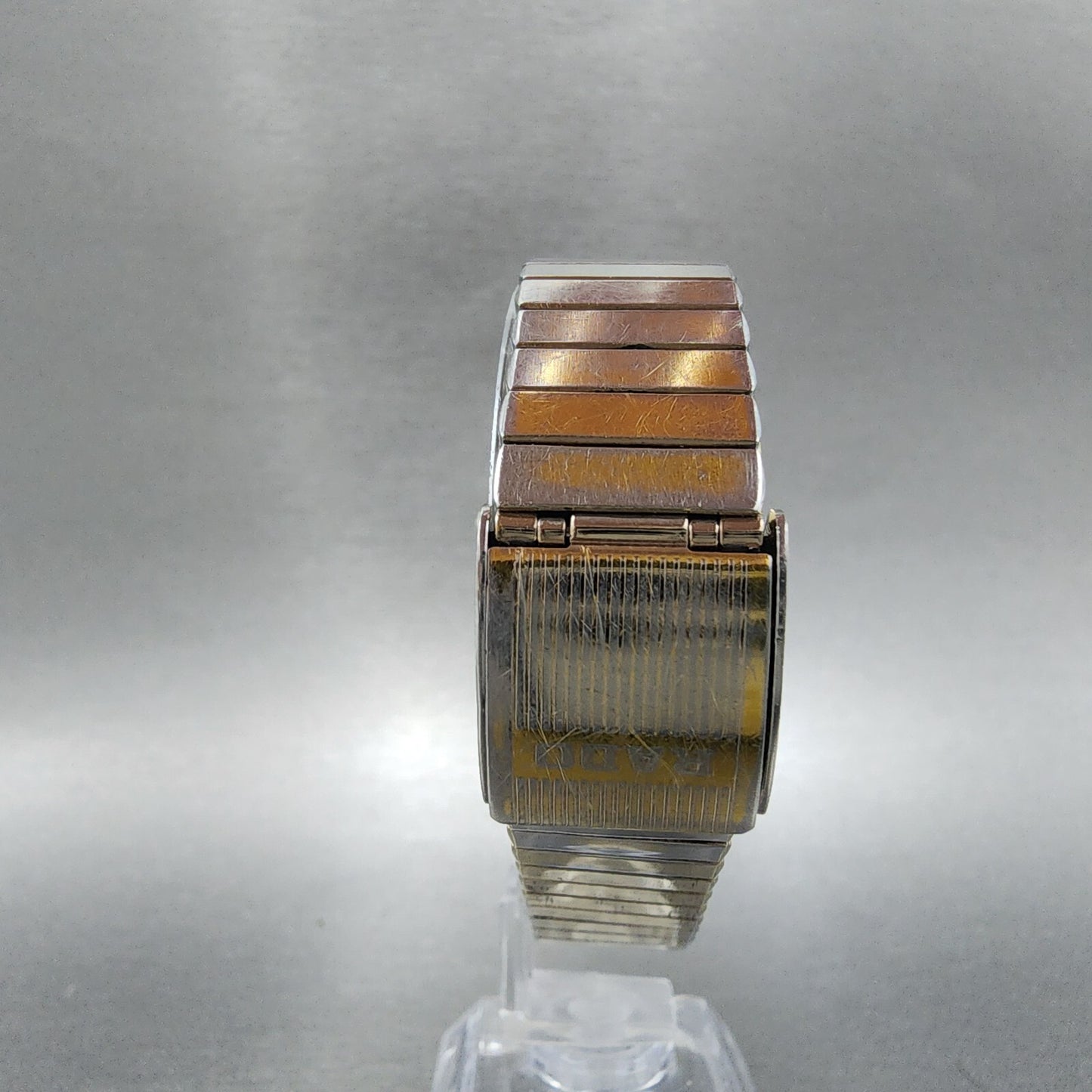 Rado Diastar Watch Men 29mm Gold Dial Gold Tone Rectangle 132.9505.3 New Battery