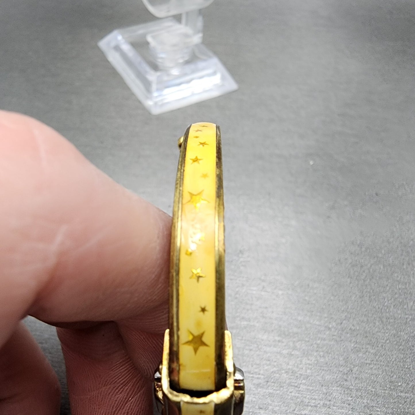 Bucherer Watch Women 11mm Champange Dial Gold Tone Rectangle Star Enamel PARTS