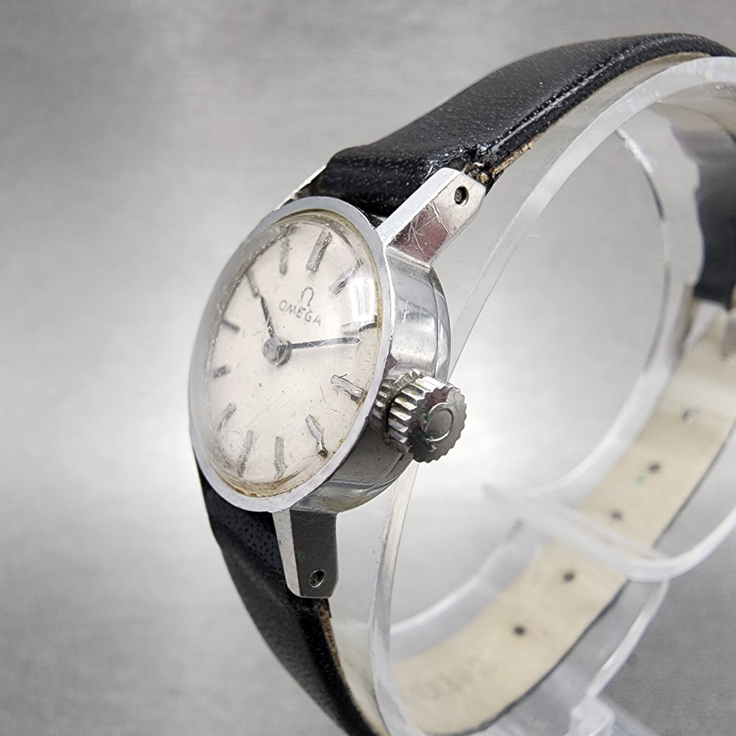 Omega Geneve Watch Women 17mm White Dial Stainless Steel Manual Wind Runs