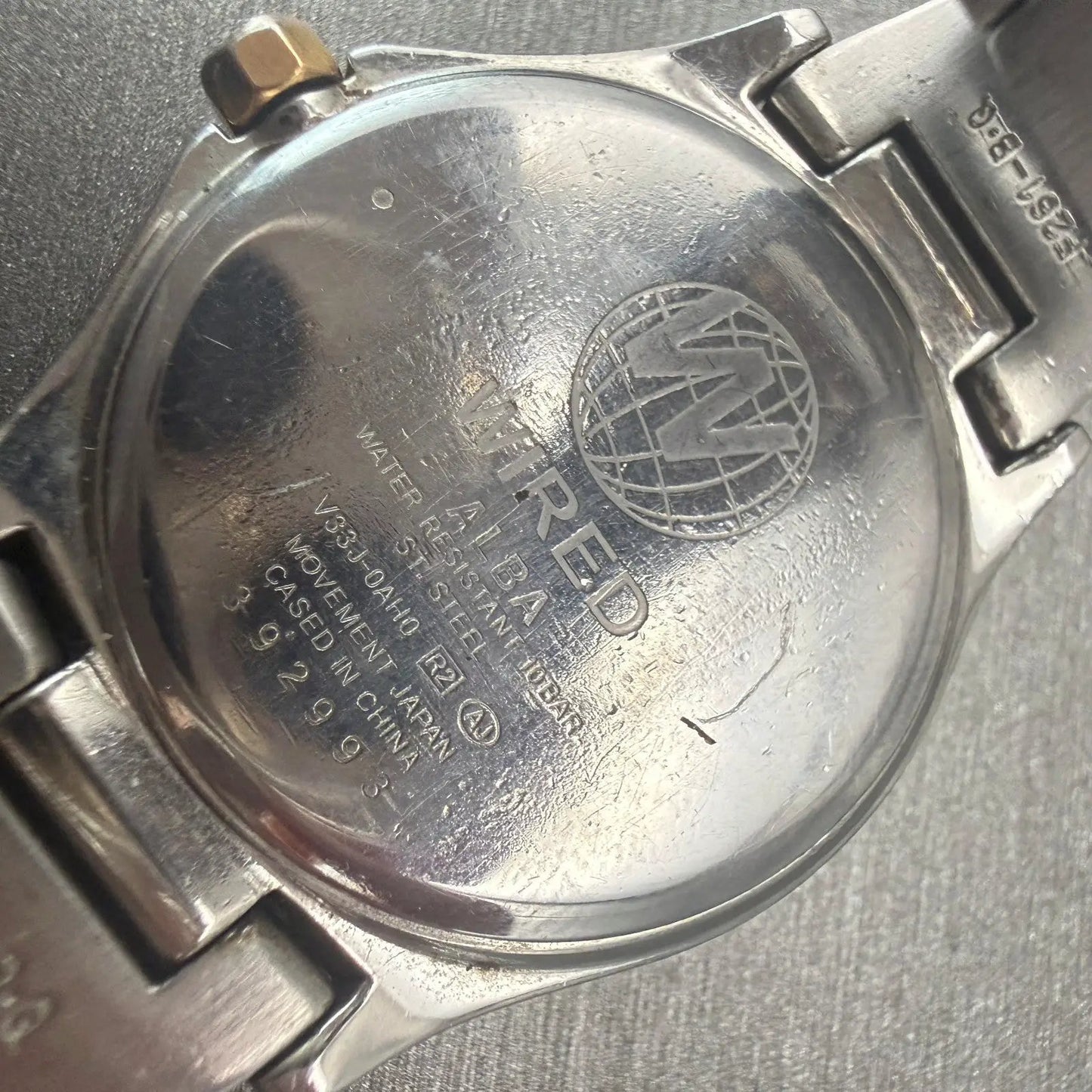 Seiko Wired Watch Men 33mm White Dial Two Tone Daydate Round V33J-0AH0 New Batt10