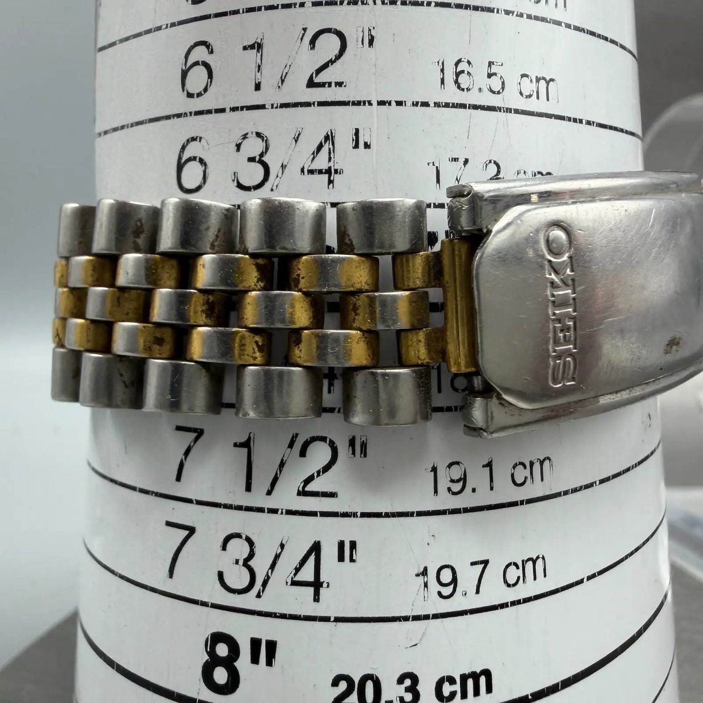 Seiko President Watch Men 36mm Silver Dial Two Tone Daydate 7n43-8111 NewBatt MQ10