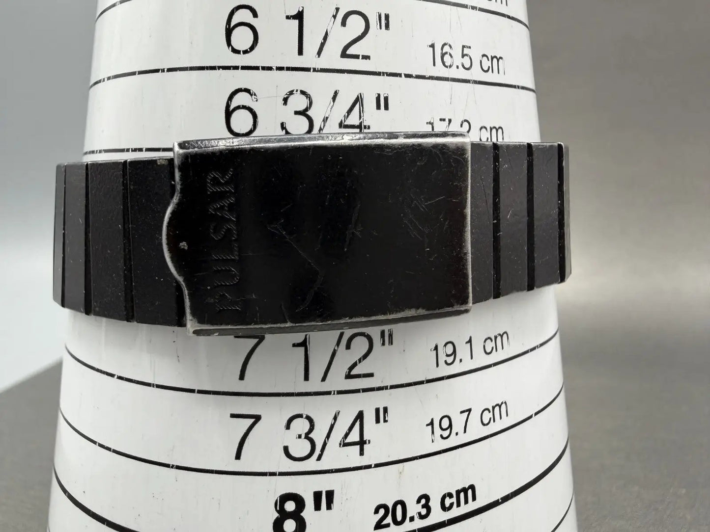Pulsar Analog Digital Watch Men 30mm Black Dial Black Gold Chrono READ!!! V03110