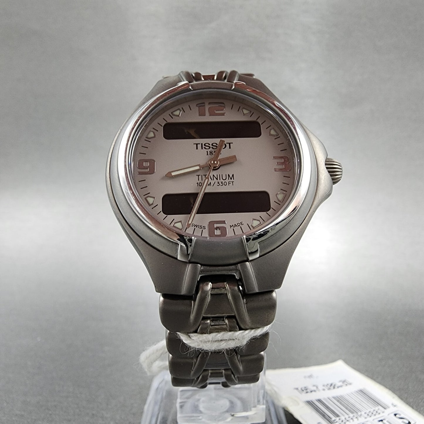 Tissot Analog Digtial Watch Women 33mm Gray Dial Titanium T650P PARTS