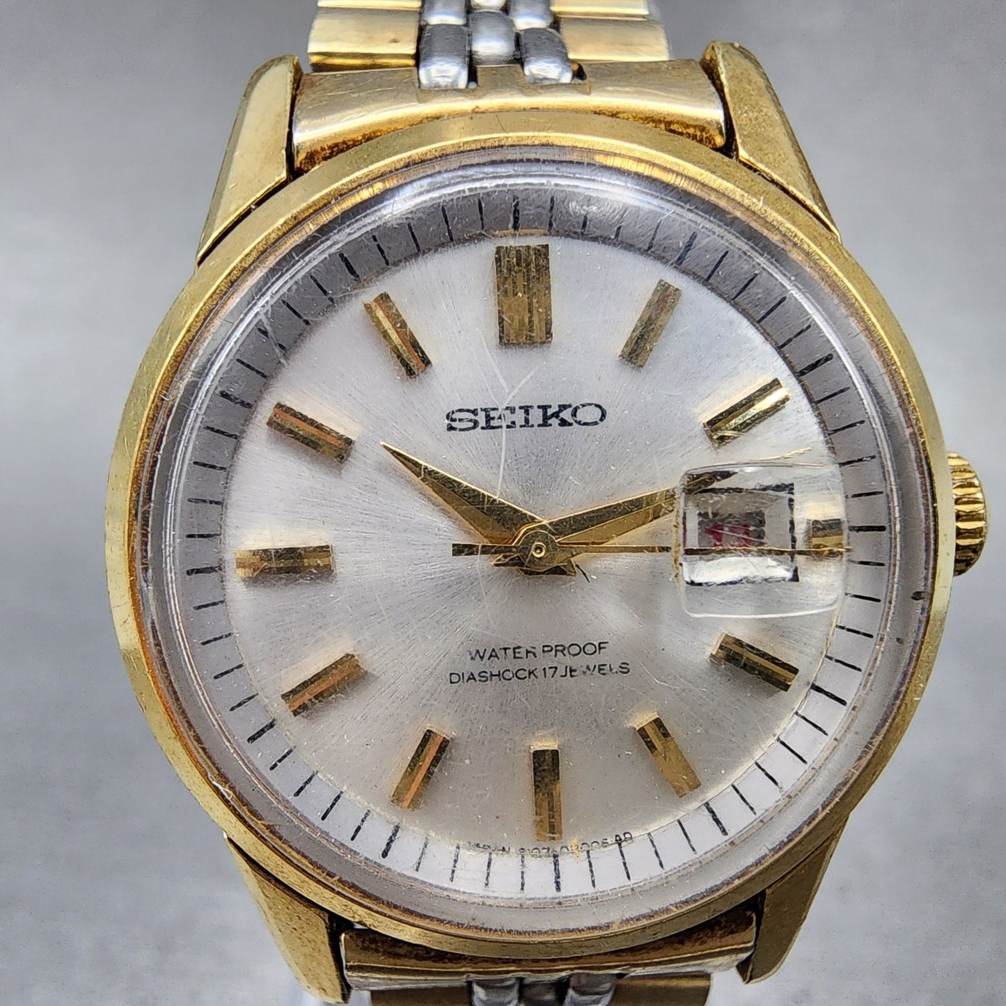 Seiko Watch Women 27mm Silver Dial Two Tone Manual 2107-0050 Runs