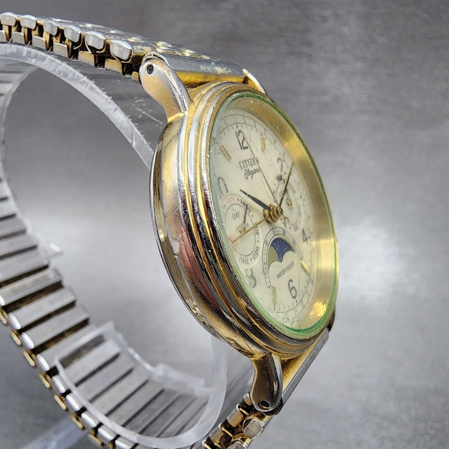 Citizen Elegance Moonphase Watch Men 35mm Cream Dial Gold Tone 6350-G30241 PARTS
