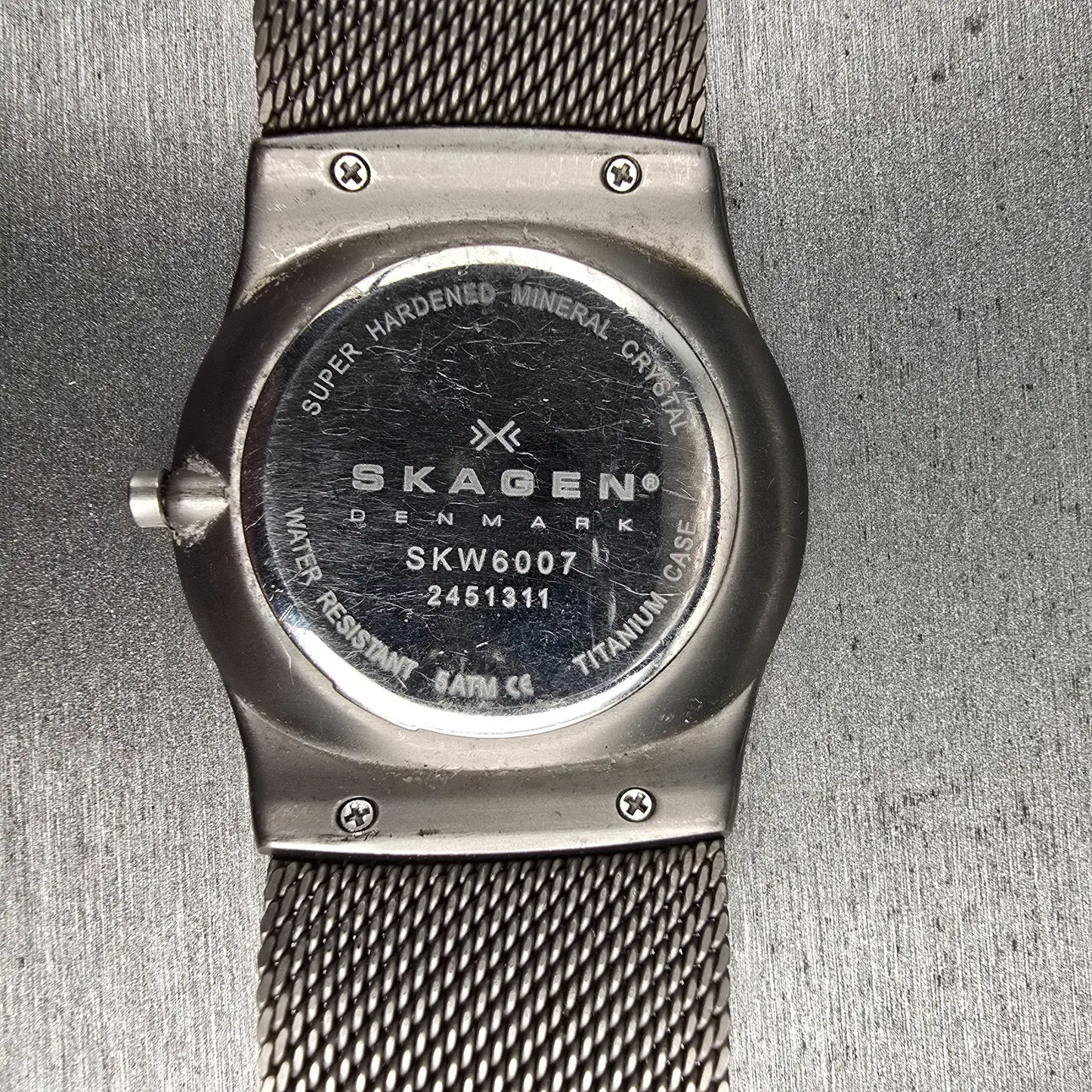 Skagen Melbye Watch Men 40mm Gray Dial Titanium Daydate Round SKW6007 New Batt10