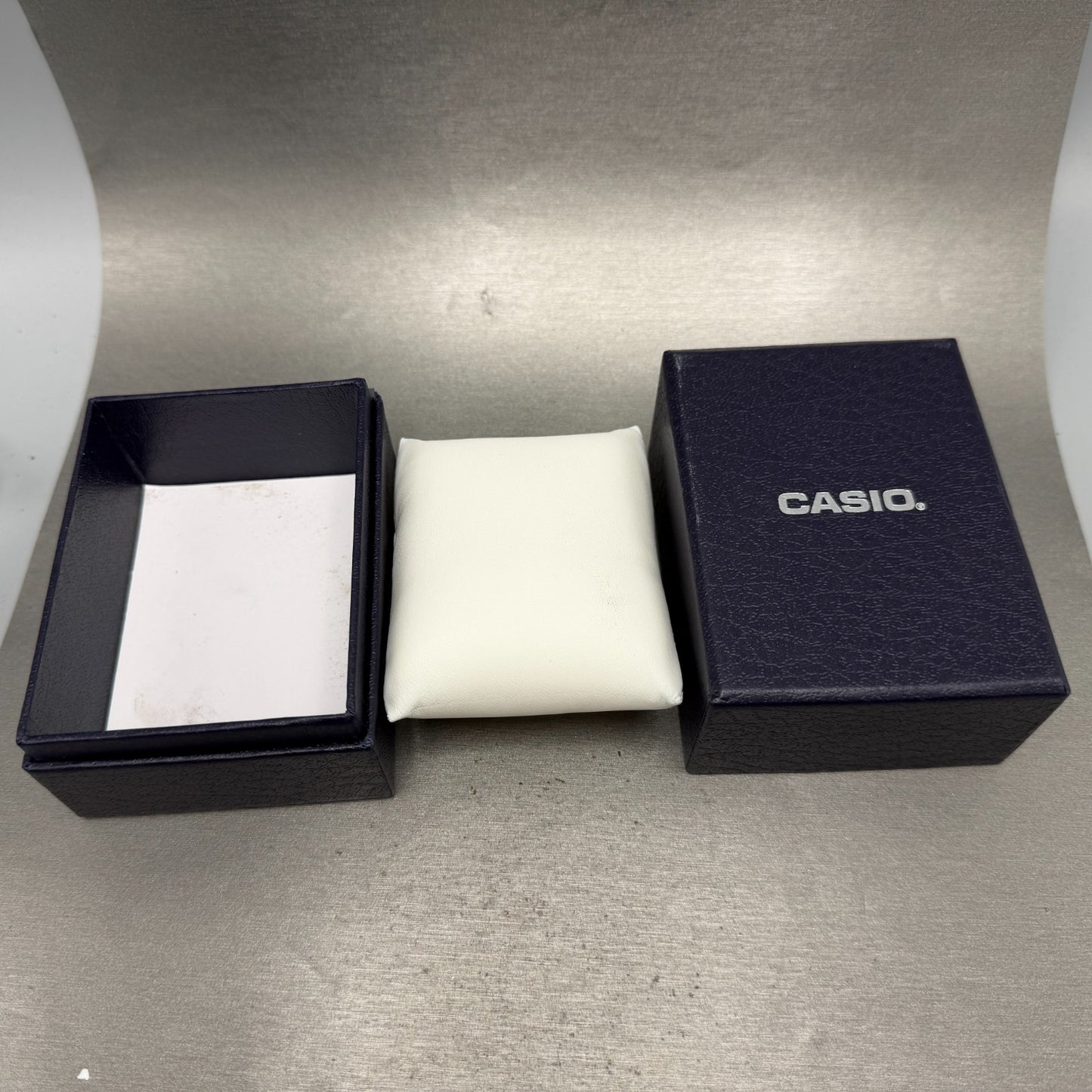 Casio Wave Ceptor Watch Men 42mm White Dial Steel Solar Analog Digital PARTS12