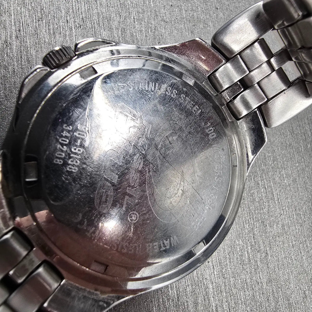 Fossil Watch Men 40mm Blue Dial Silver Sun & Moon Daydate Round BQ-9138 New Batt10