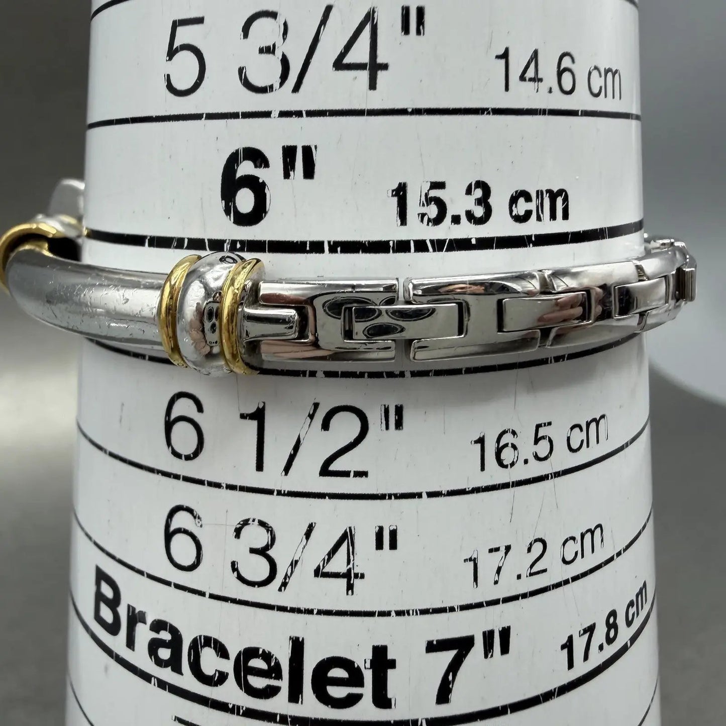 Bulova Tank Watch Women 14mm White Dial Two Tone Bangle 98V09 New Battery ABC10