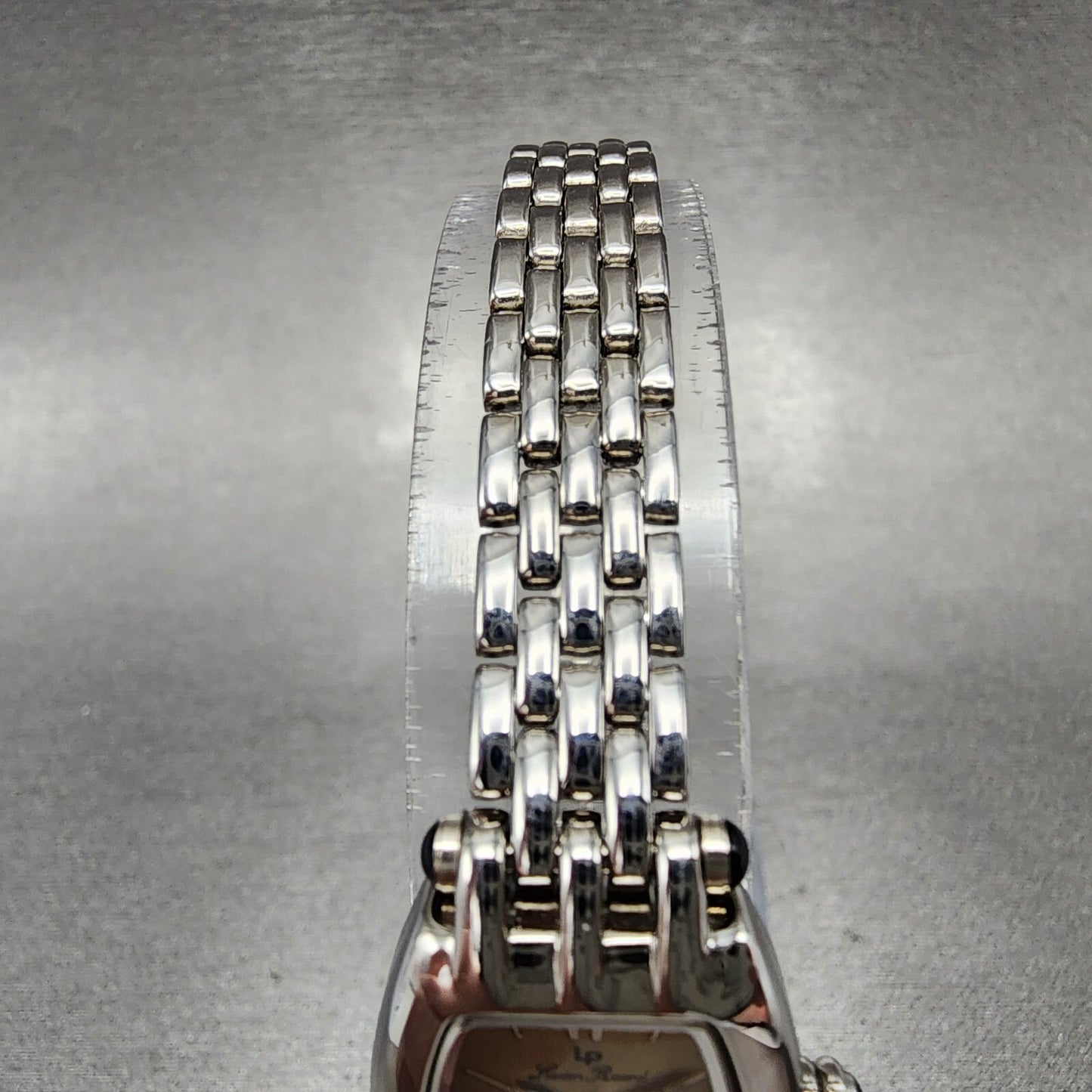 Lucien Piccard Watch Women 18mm Brown Dial Silver Tone Rectangle New Battery
