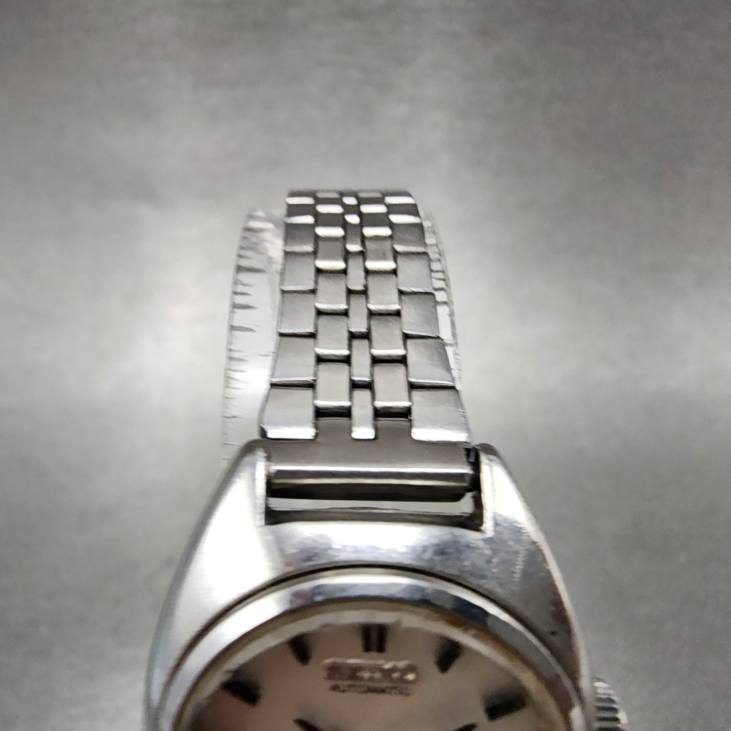 Seiko Automatic Watch Women 24mm Silver Dial Silver Tone Daydate 2706-0080 Runs