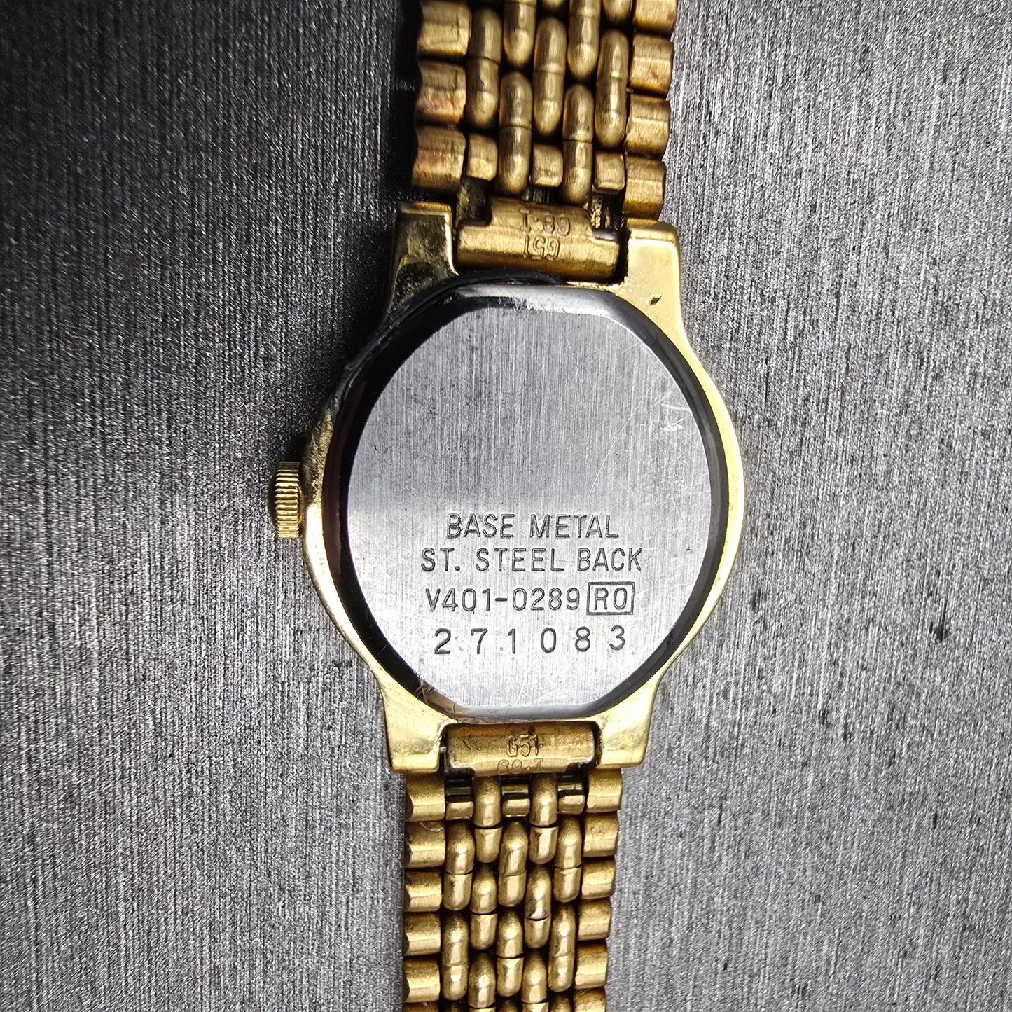 Seiko Watch Women 19mm Gold Dial Gold Tone Round V401-0289 New Battery Vintage10