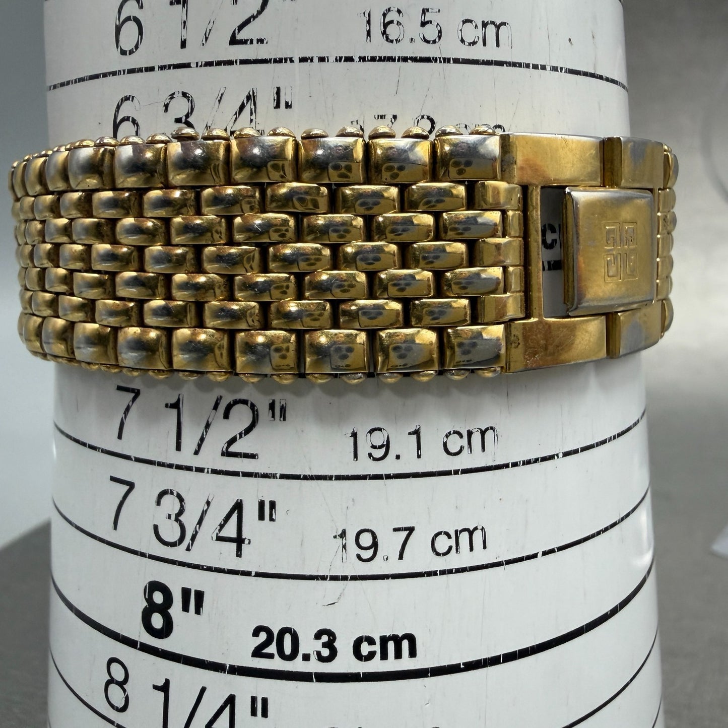 Givenchy Watch Men 32mm White Dial Gold Tone Round PARTS Vintage11