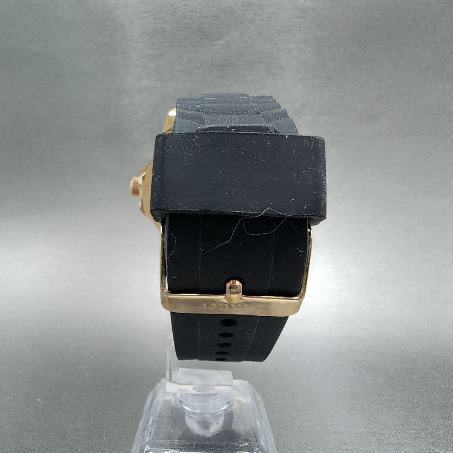 Stauer Blazon Watch Men 36mm Black Dial Rose Gold Tone Round 23523 New Battery