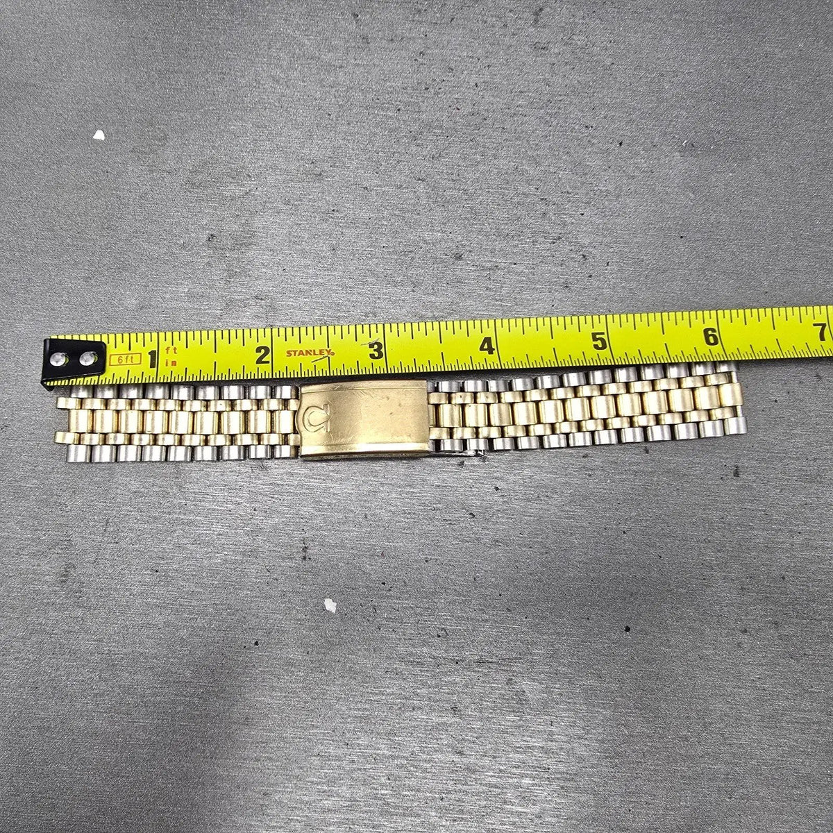 Omega Bracelet Two Tone Stainless Steel 10K Gold Filled 18.8mm Vintage17