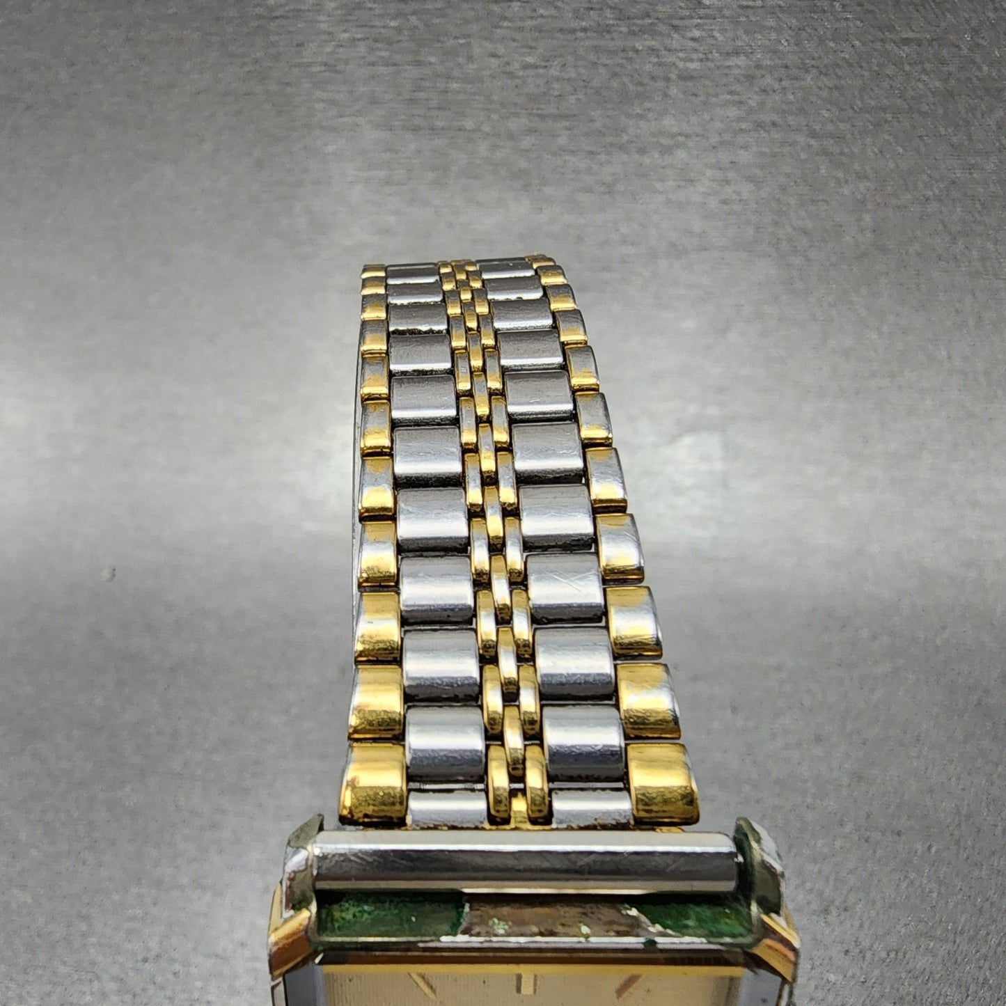 Seiko Dolce Tank Watch Men 26mm Champagne Dial Two Tone 5s21-5a20 PARTS