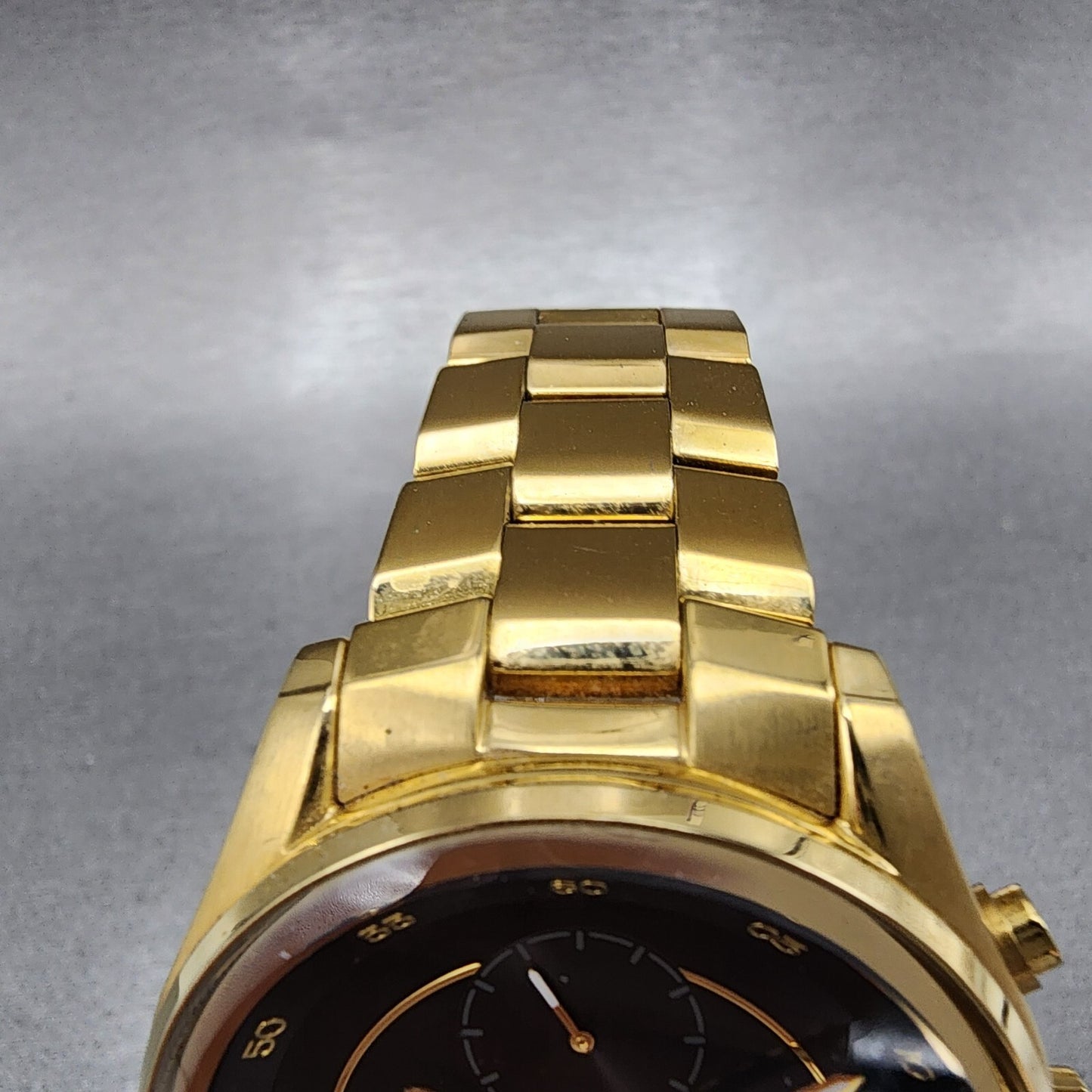 Michael Kors Briar Watch Women 40mm Black Dial Gold Tone Date Round New Battery