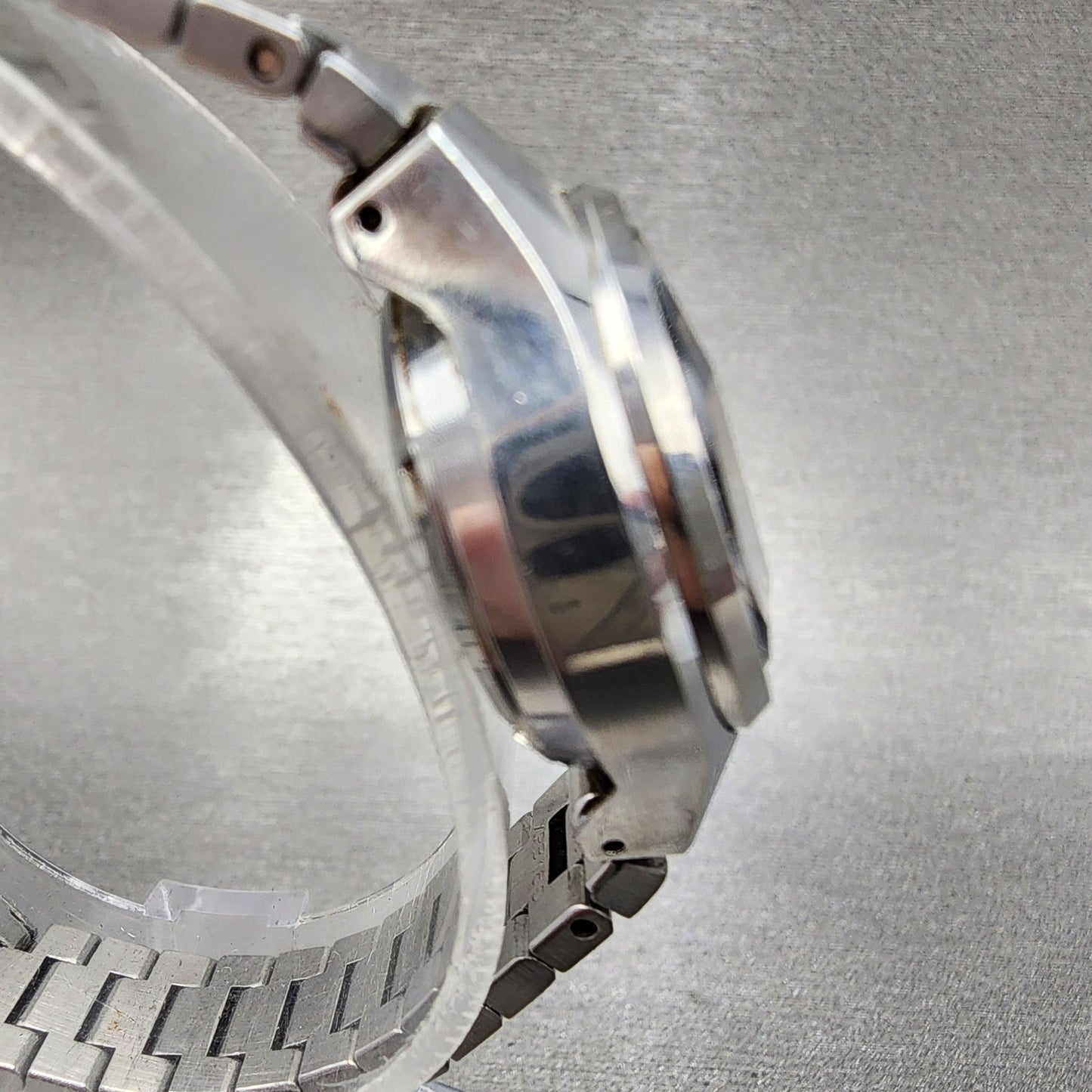 Seiko Automatic Watch Women 24mm Blue Dial Silver Tone Daydate 2706-0310 Runs