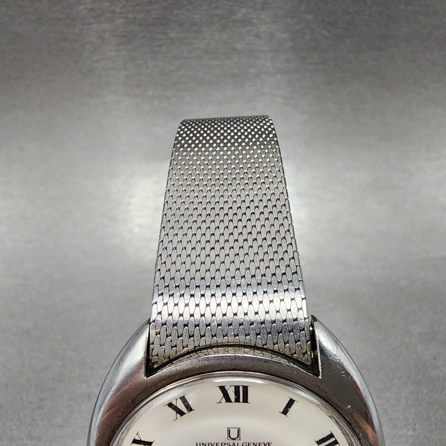 Universal Geneve White Shadow Automatic Watch Men 35mm White Dial Steel 866102