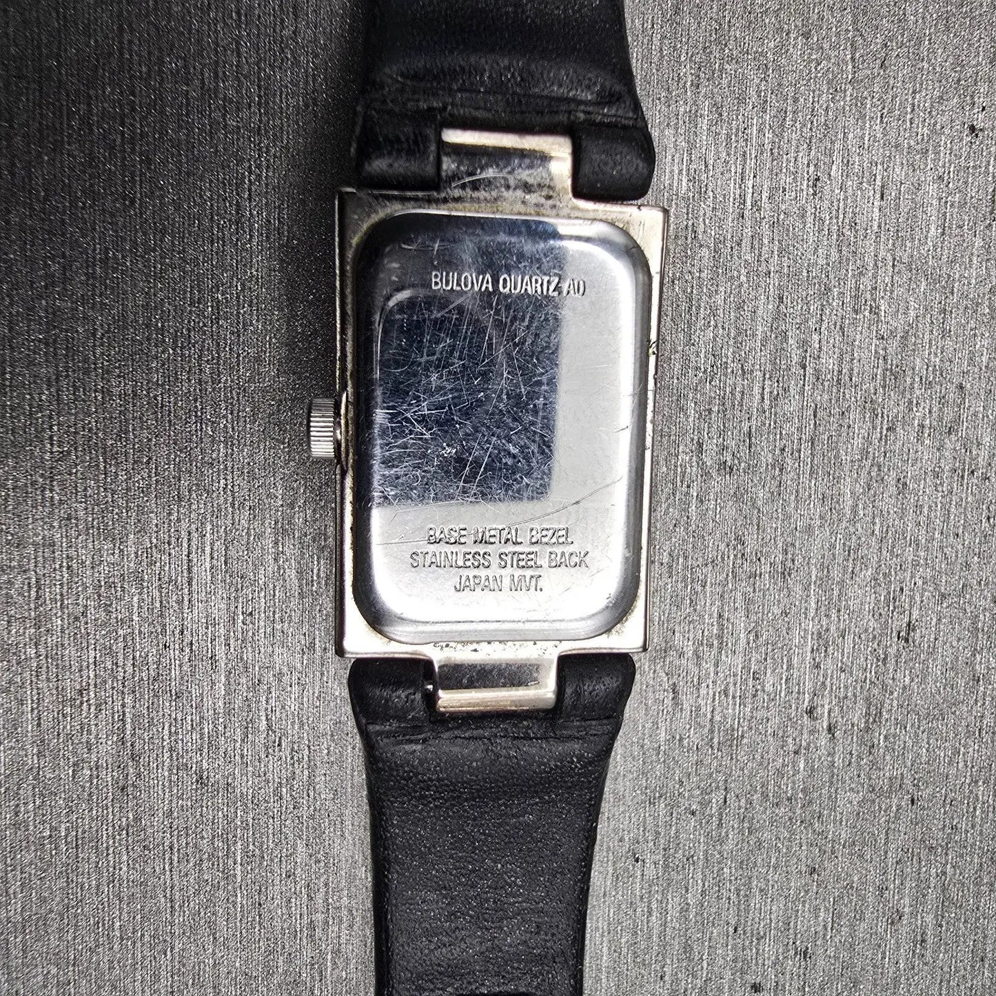Bulova Watch Women 16mm Silver Dial Silver Tone Rectangle 96L43 New Battery10