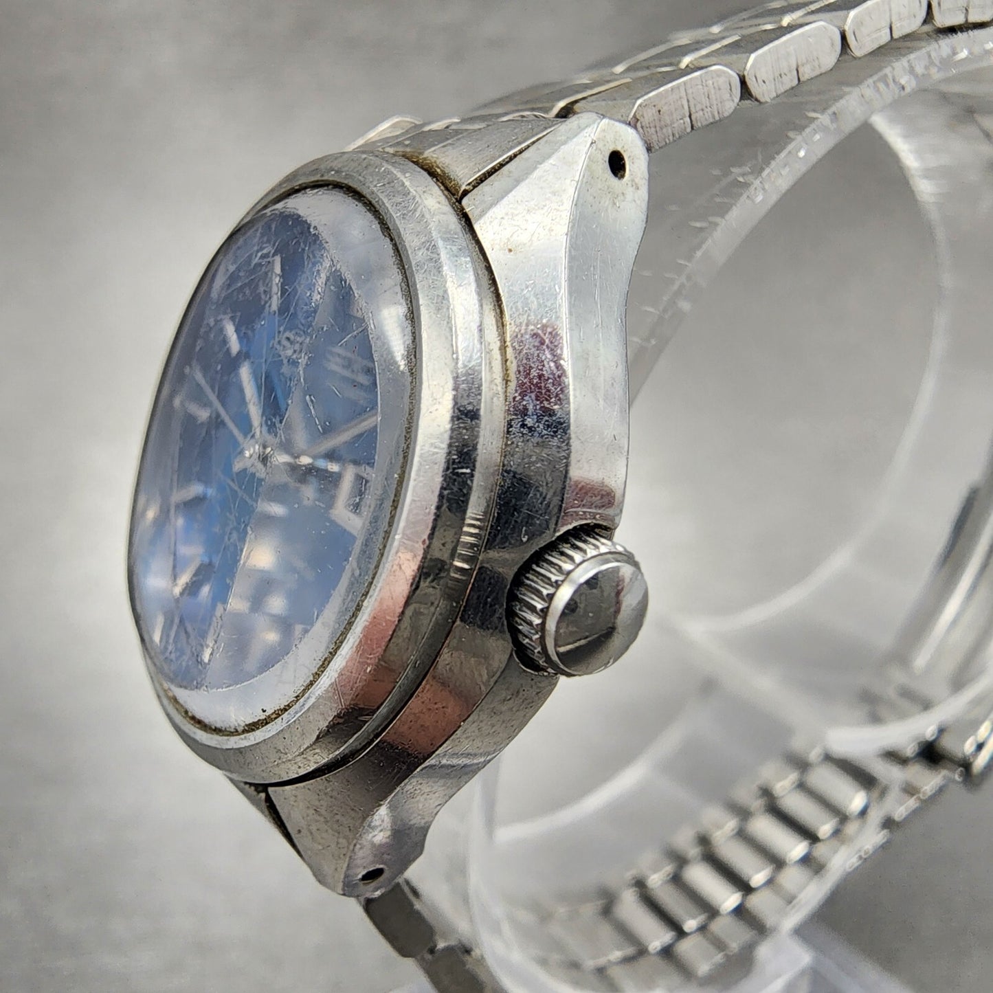 Seiko Automatic Watch Women 27mm Blue Dial Stainless Steel Daydate Round Runs