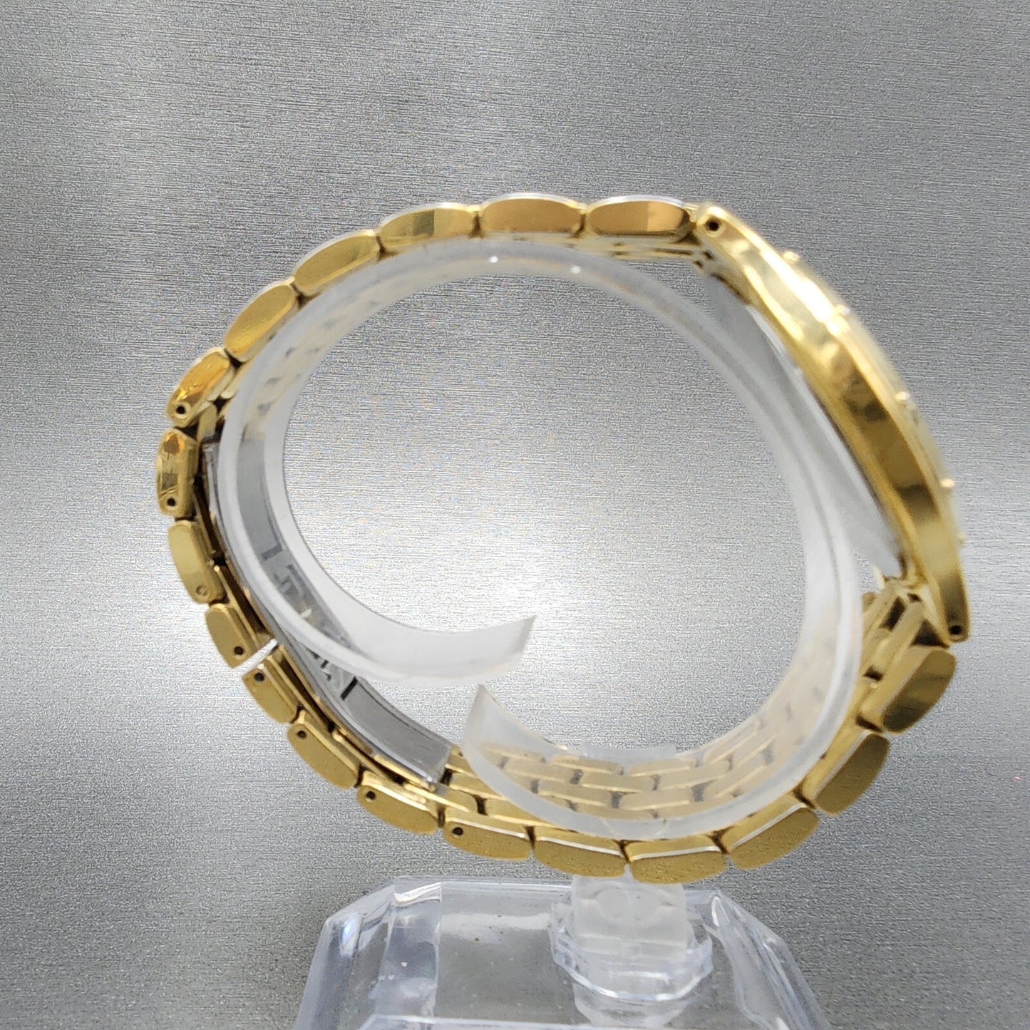 Wittnauer Watch Men 35mm Gold Dial Gold Tone Date Round JV8223 9514 New Battery