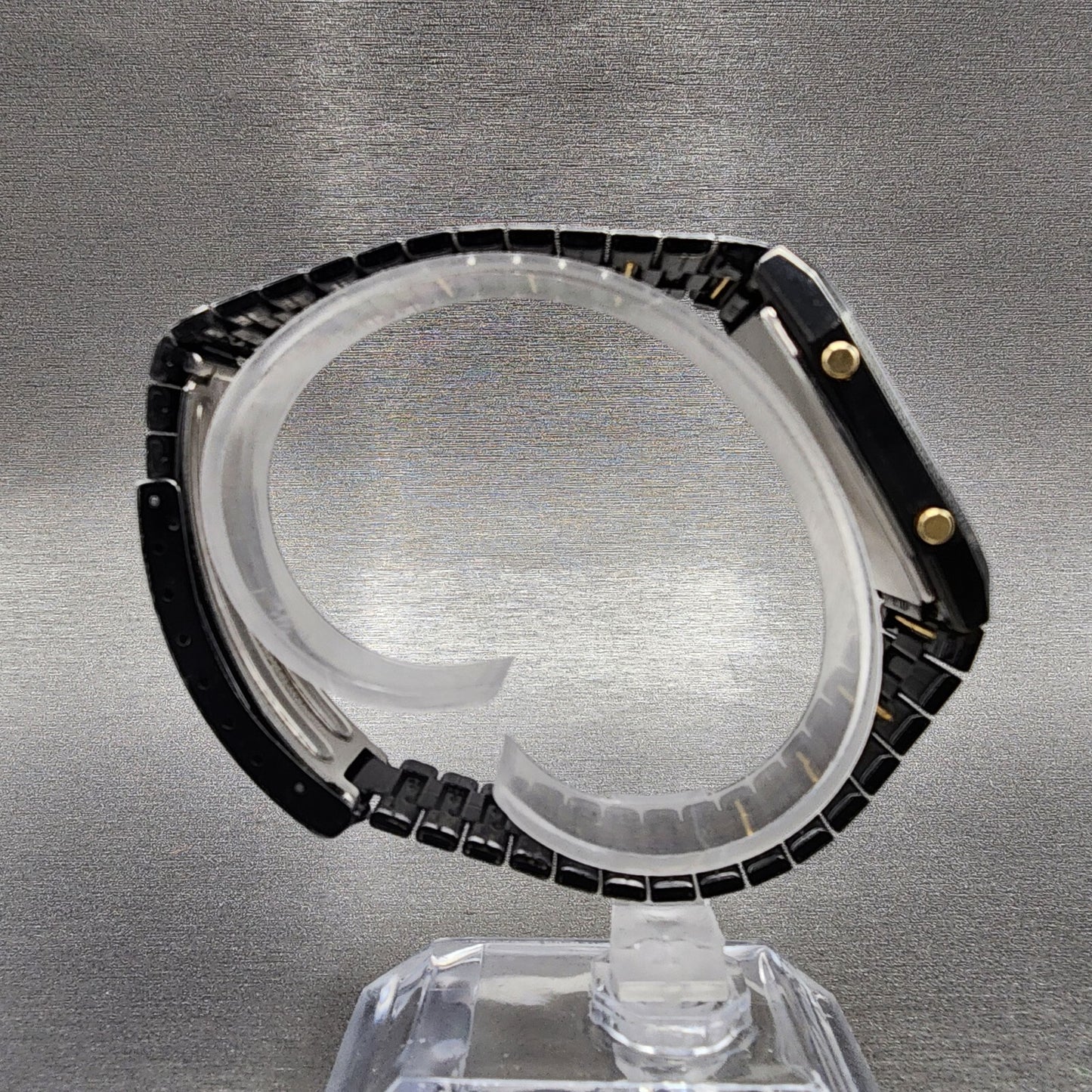 Seiko Watch Men Black Gold Tone Analog Digital Alarm Chrono 28mm H449-5310 PARTS