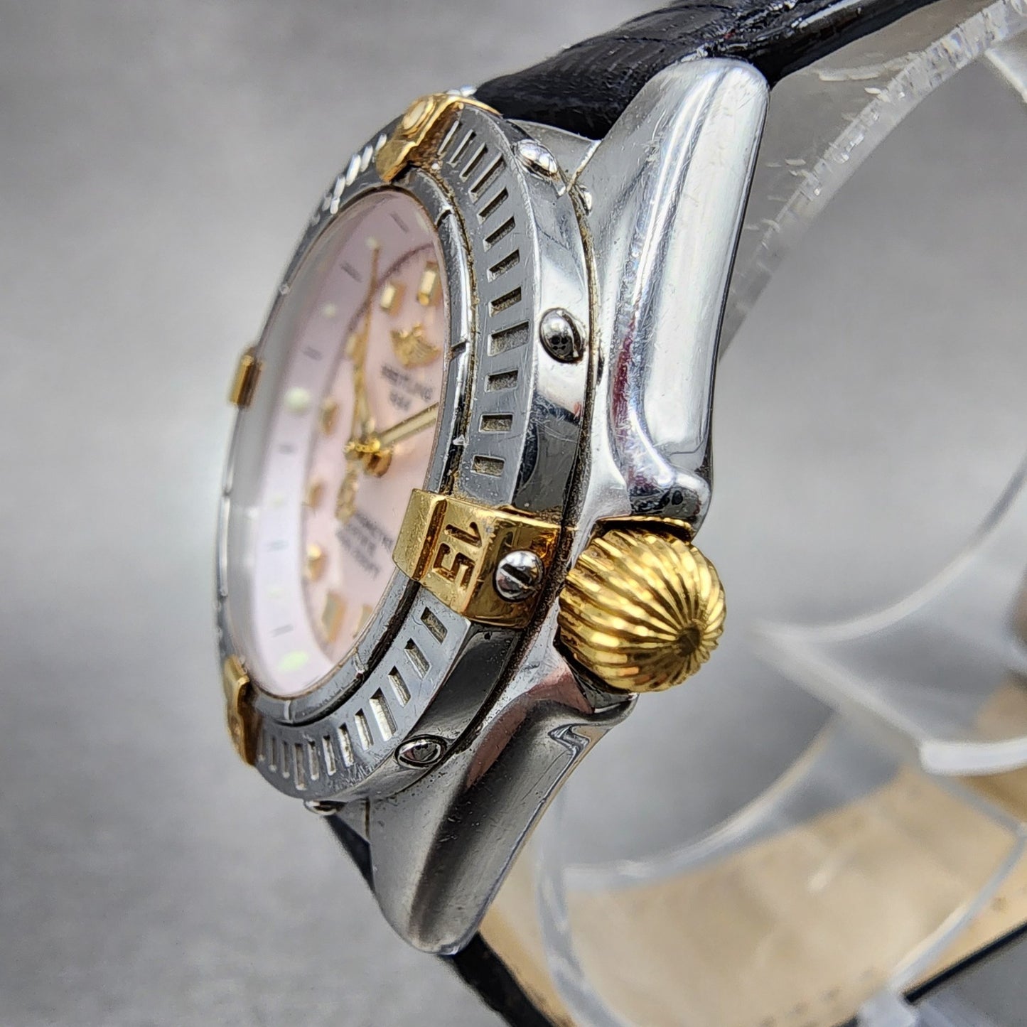Breitling Callistino Watch Women 29mm MOP Dial Two Tone Date B72345 New Battery