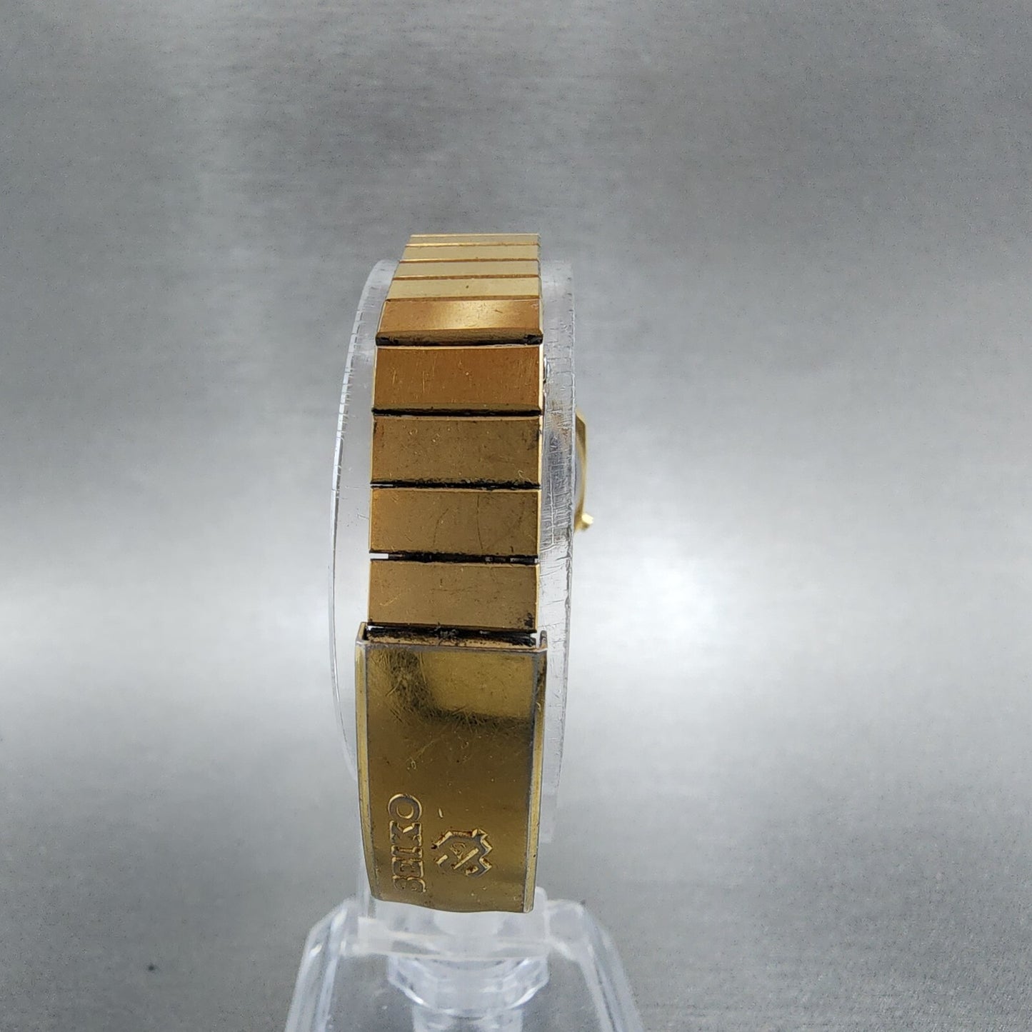 Seiko Digital Watch Women 23mm LCD Gold Tone Alarm Chrono Octagon New Battery