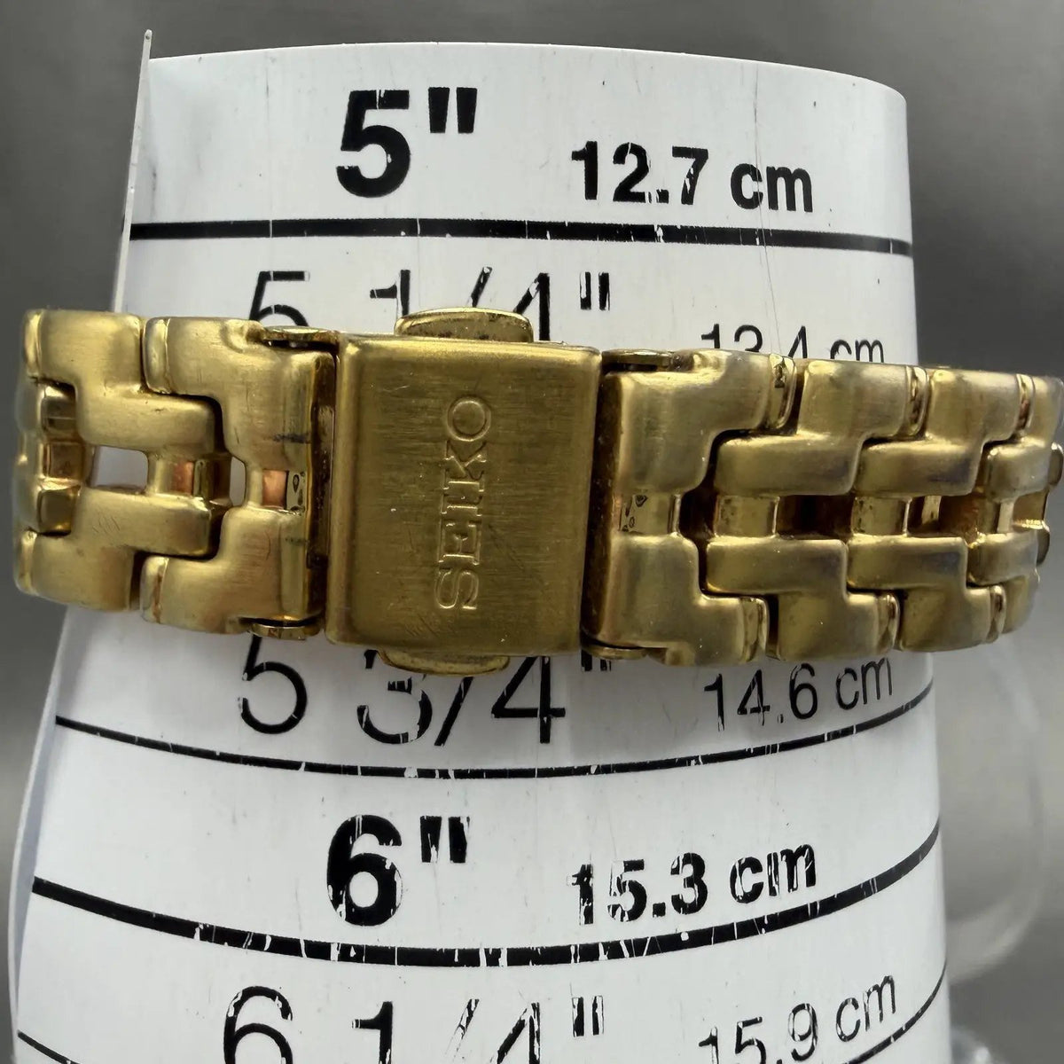 Seiko Watch Women 26mm White Dial Gold Tone Date Round 7N89-0449 New Battery11