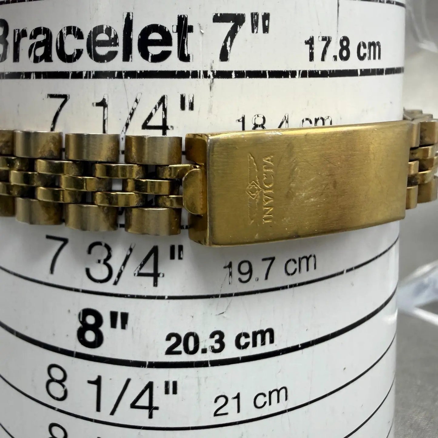 Invicta Watch Women 26mm Gold Dial Gold Tone Date Round New battery ABCD10