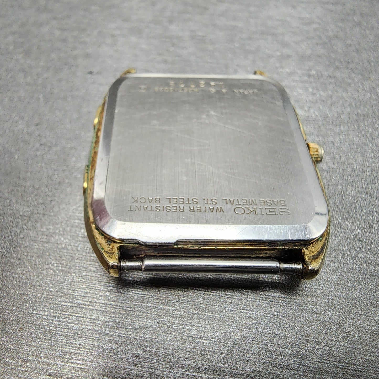 Seiko Analog Digital Watch Men 31mm Gold Dial Gold Tone H357-5029 PARTS