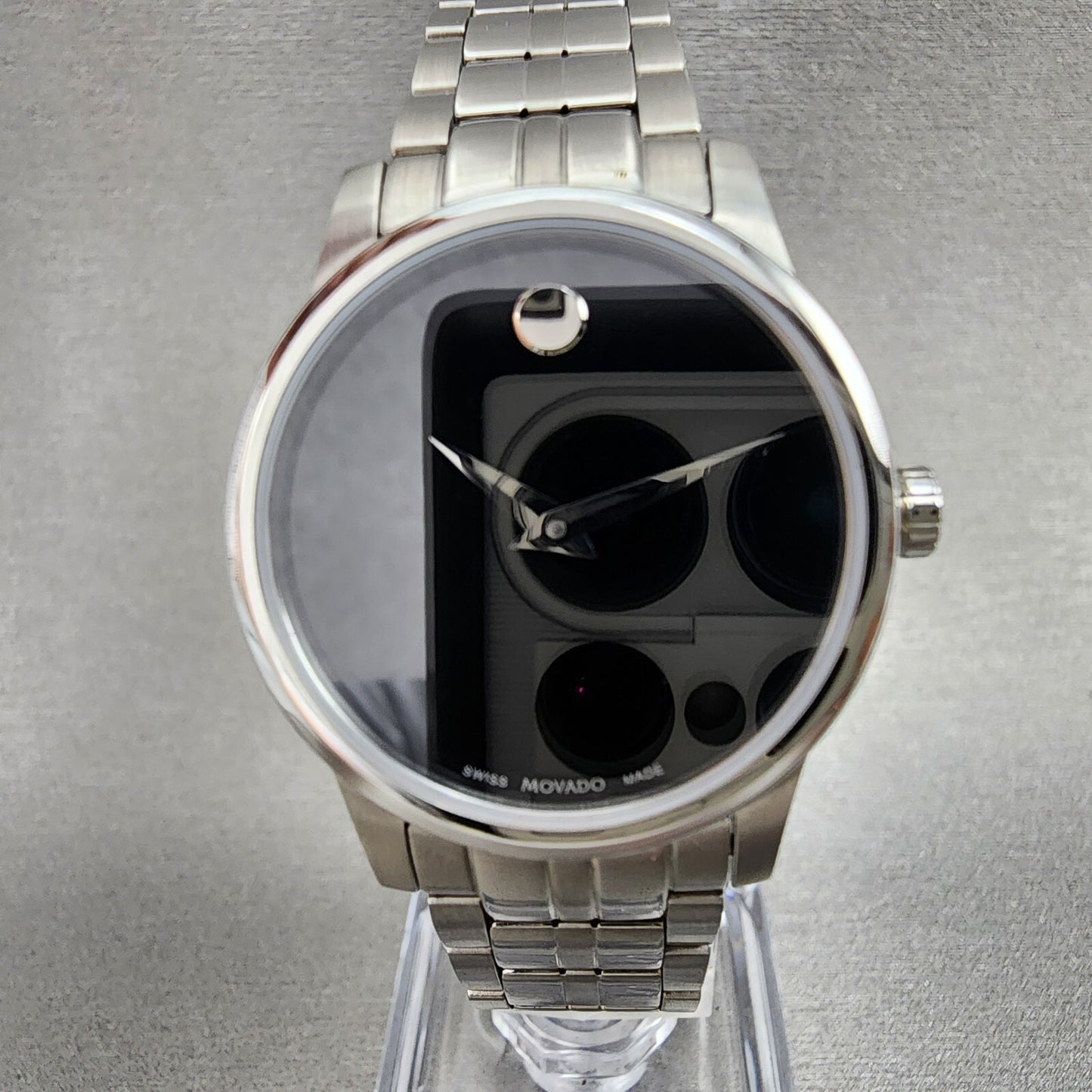 Movado Museum Classic Watch Women 28mm Black Dial Stainless Steel Round 0607537