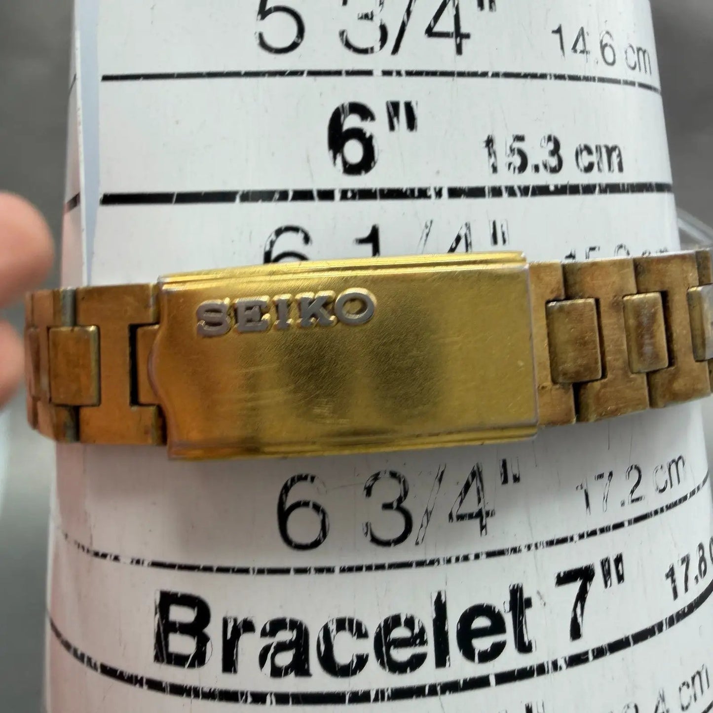 Seiko 5 Automatic Watch Women 24mm Champagne Dial Gold Tone Daydate 2906 Runs10
