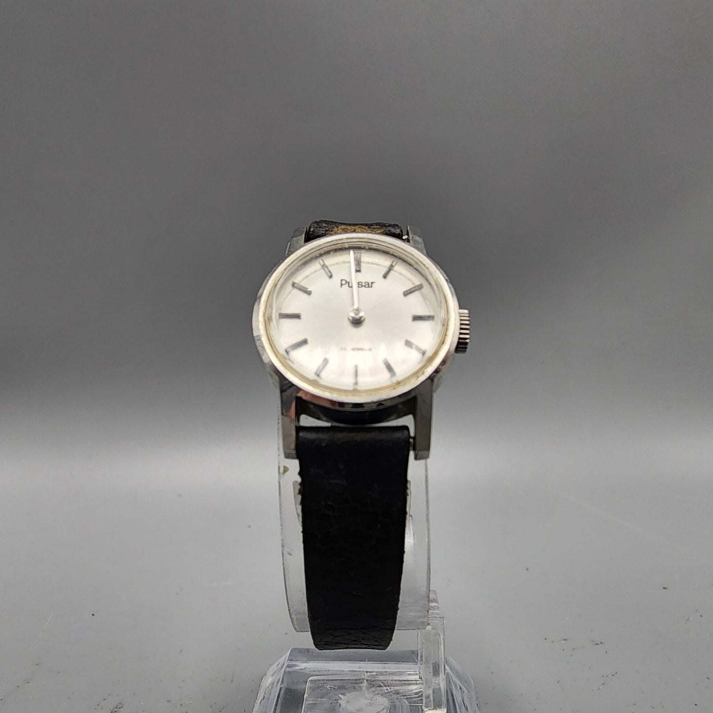 Vintage Pulsar Watch Women Silver Silver Dial Manual Wind 21mm Round Y431-0010