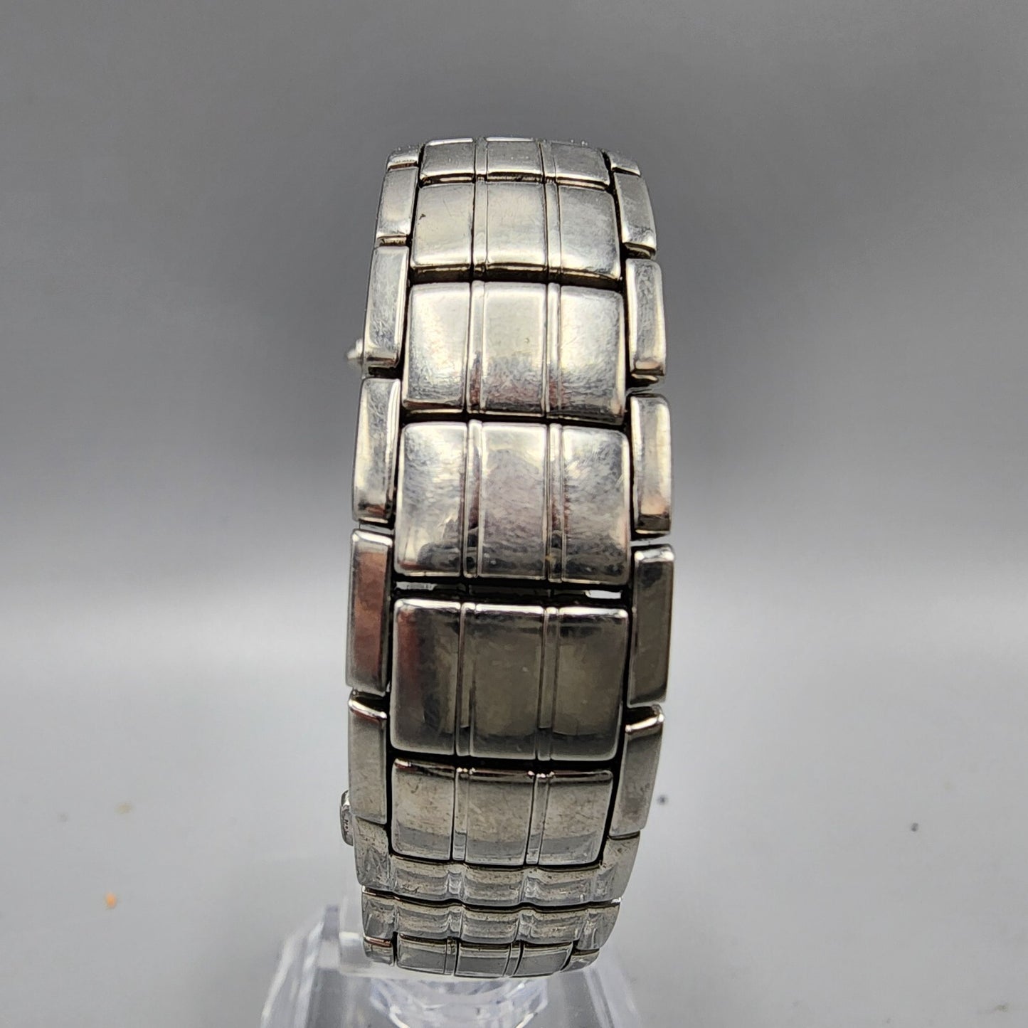 Seiko Vivace Watch Women Silver Tone MOP Dial Diamond Markers 22mm Square NewBat