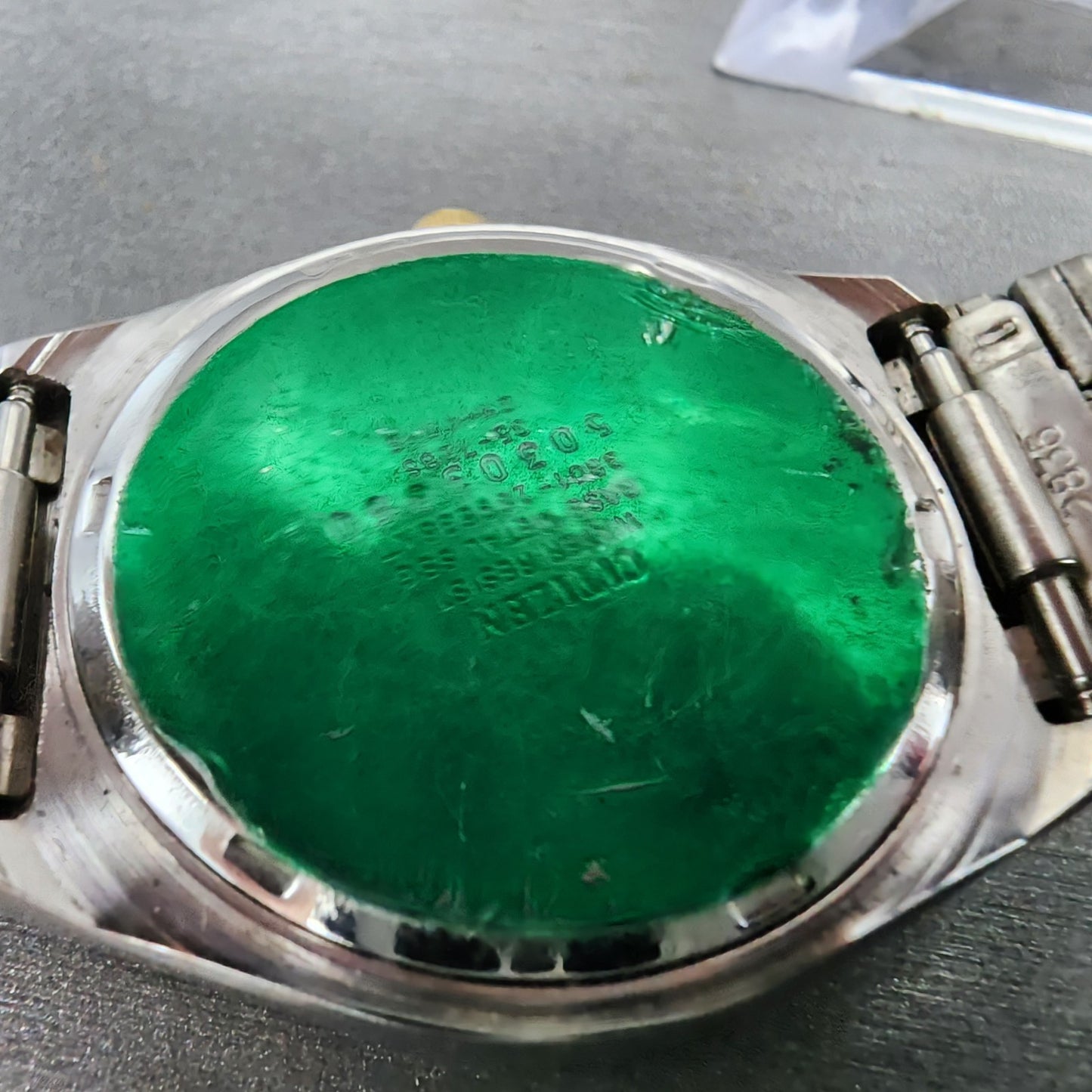 Citizen CQ Watch Men 34mm Champagne Dial Two Tone Daydate 3801-289536 PARTS