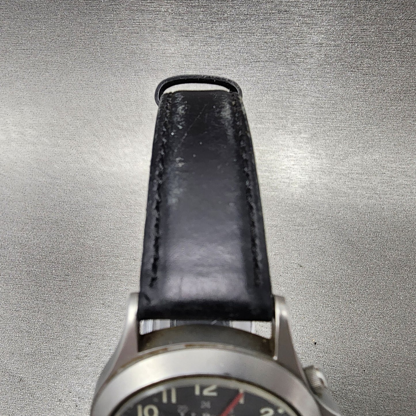 LL Bean Alarm Watch Men 34mm Black Dial Stainless Steel Date Round New Battery