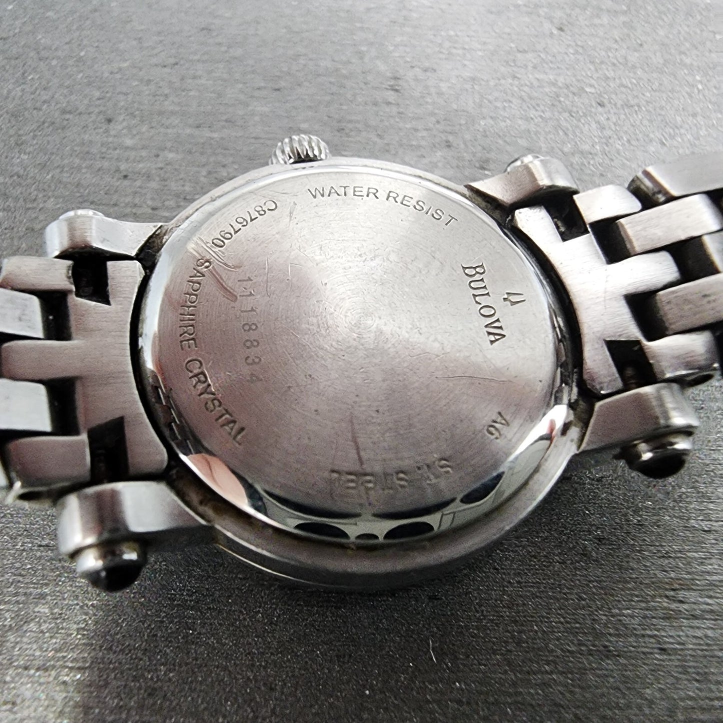 Bulova Accutron Watch Women 24mm MOP Dial Silver Tone Diamond Accents New Batt