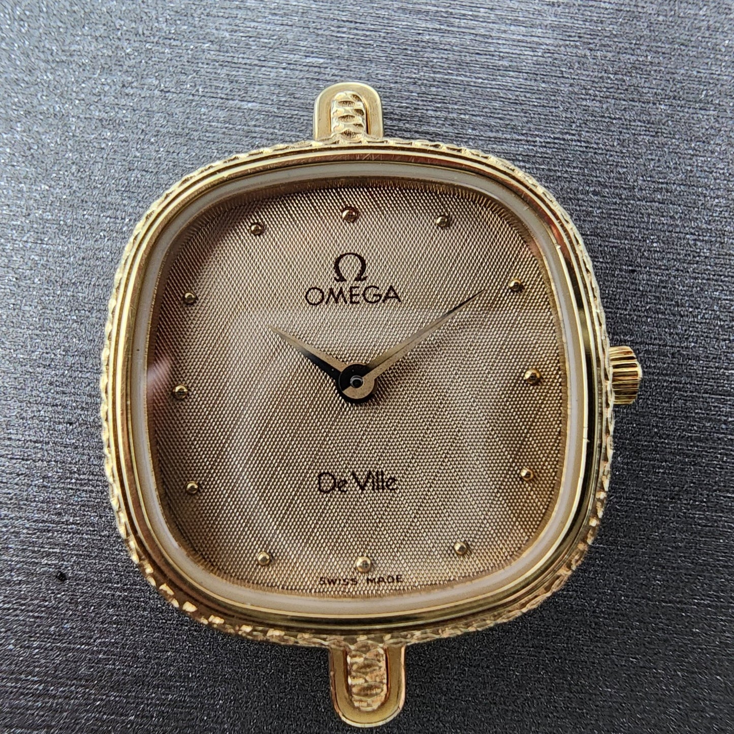 Omega De Ville Watch Women 21mm Gold Dial Gold Plated Cal 1375 591.0276 PARTS