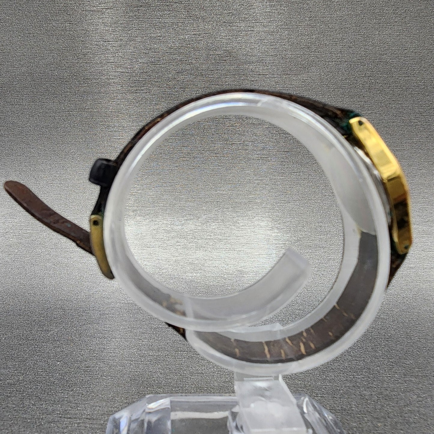 VTG Seiko Watch Women 16mm Gold Dial Gold Tone Oval 2C20-6399 New Battery