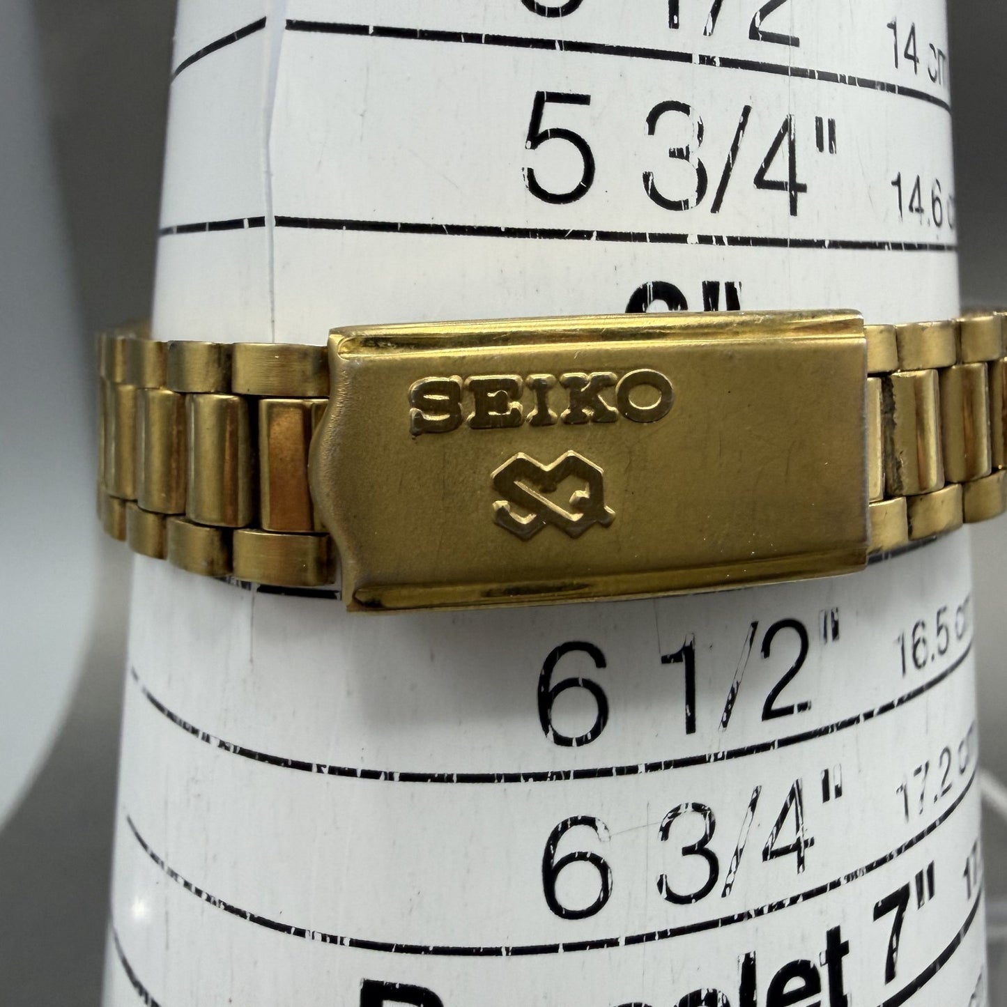 Seiko SQ Watch Women 24mm Gold Dial Gold Tone Daydate Round 3E23-0A60 NewBatt 5G10