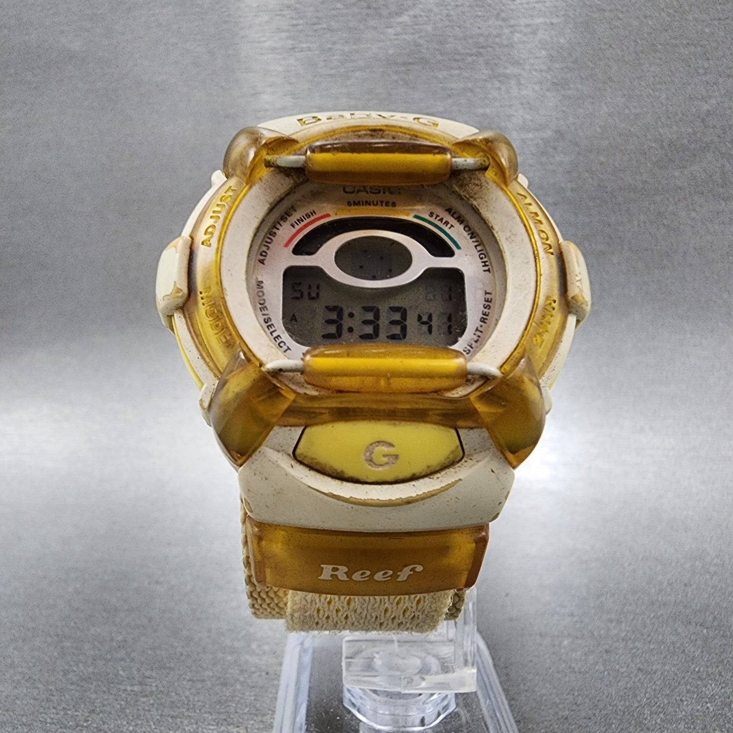 Casio Baby-G BG-200 Watch Women 42mm Digital White Dial White Tone Round New Bat