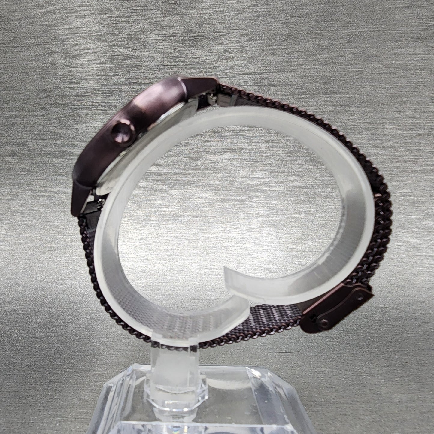 MVMT Dot Watch Women 36mm Purple Dial Purple Tone Round Mesh Band New Battery