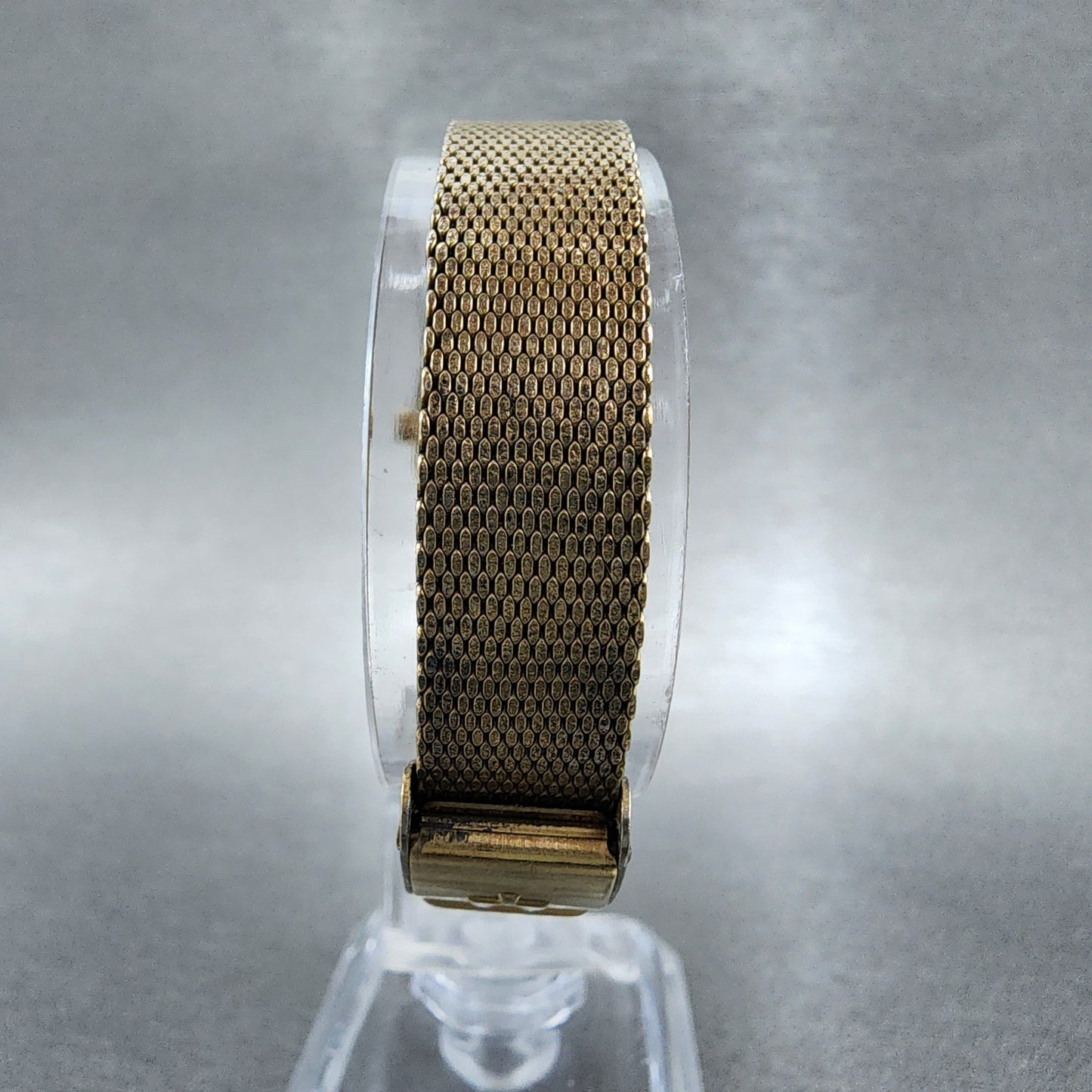 Bulova Accutron Watch Women 18mm Gold Dial Gold Filled Rectangle New Battery