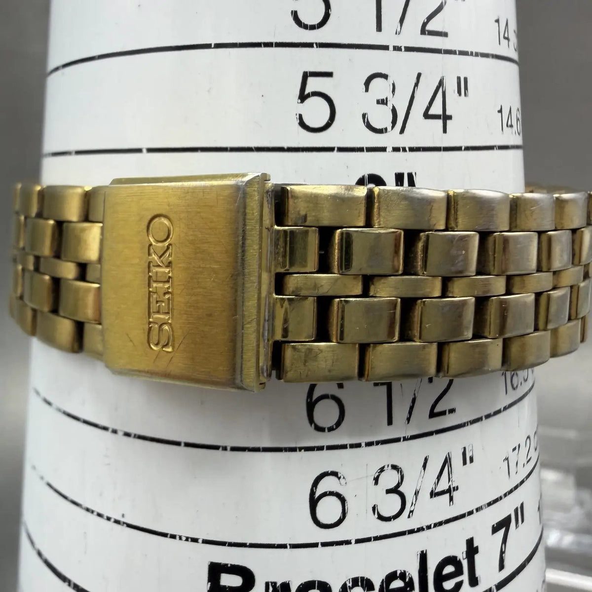 Seiko Watch Women 28mm White Dial Gold Tone Date Round 7N89-6A20 New Battery10