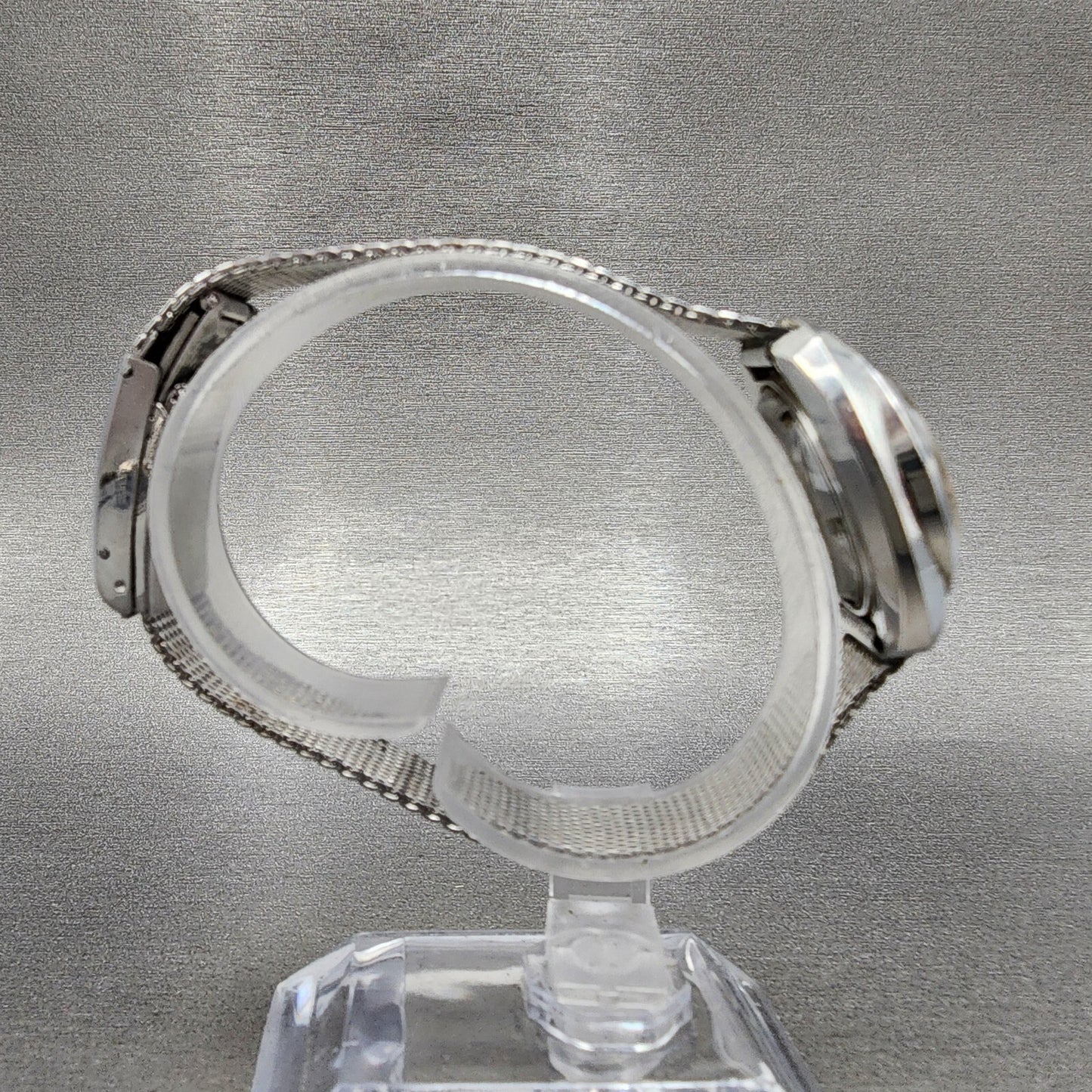 Seiko Automatic Watch Women 28mm Silver Dial Silver Tone Date 2205-0030 Runs