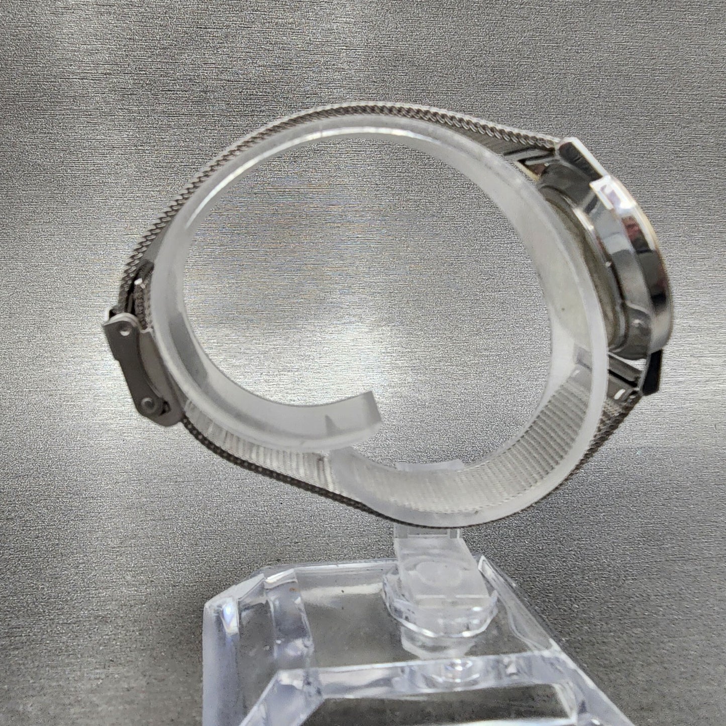 Skagen Grenen Watch Women 28mm Silver Dial Steel Date Mesh Band New Battery