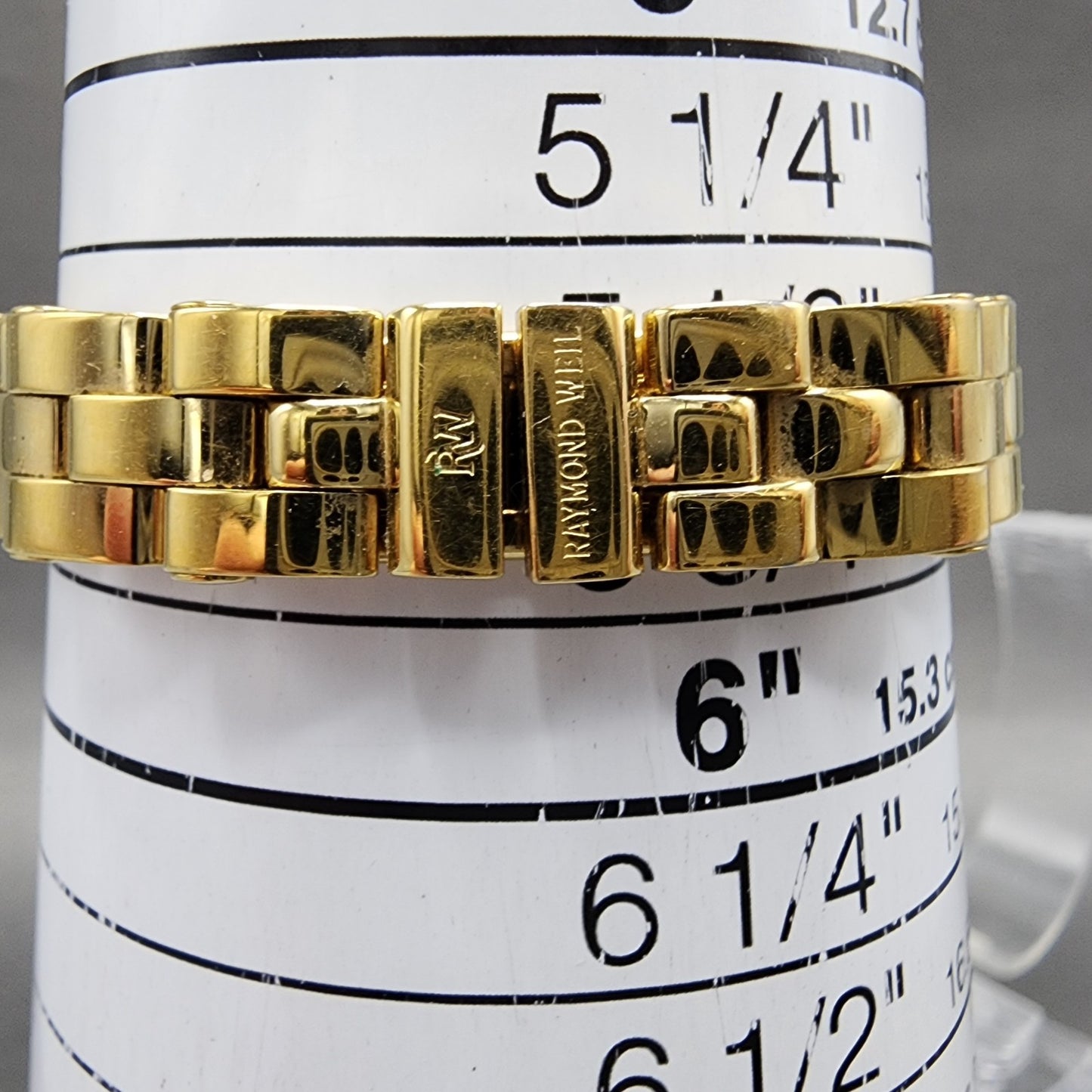 Raymond Weil Watch Women 21mm White Dial Gold Plated 5817 New Battery W/Box10